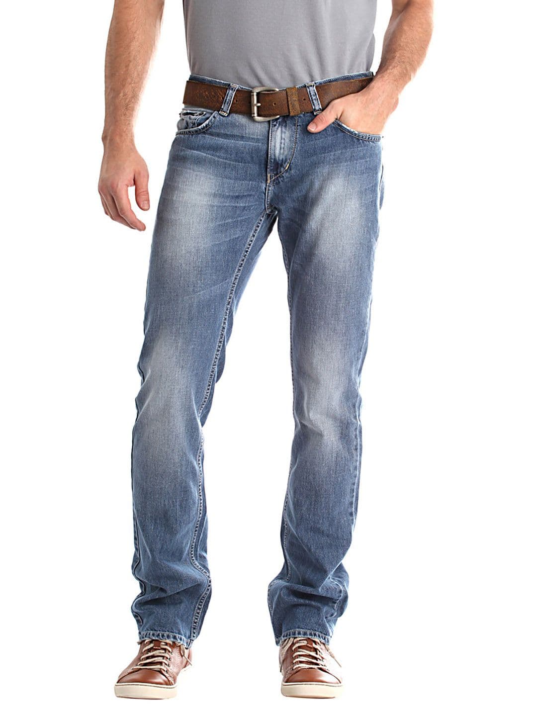 Spykar Men Washed Blue Jeans