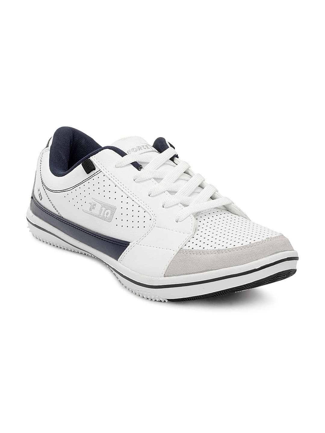 Force 10 Men White & Navy Blue Shoes