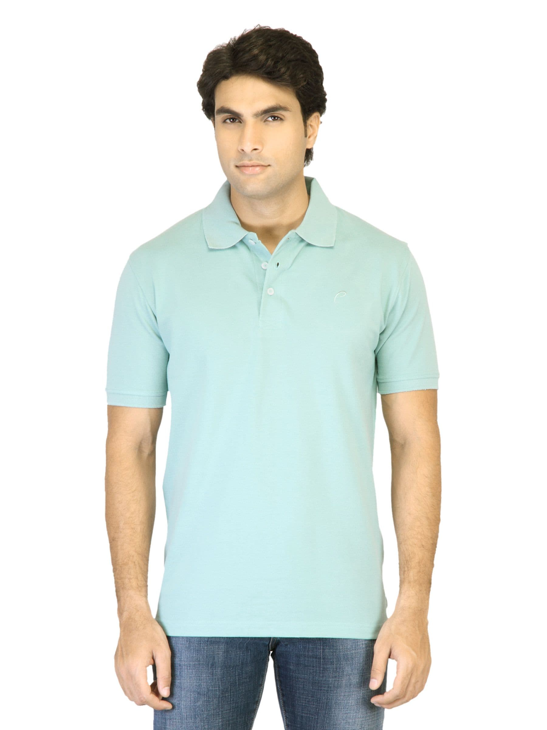 Proline Men Green Polo T-shirt
