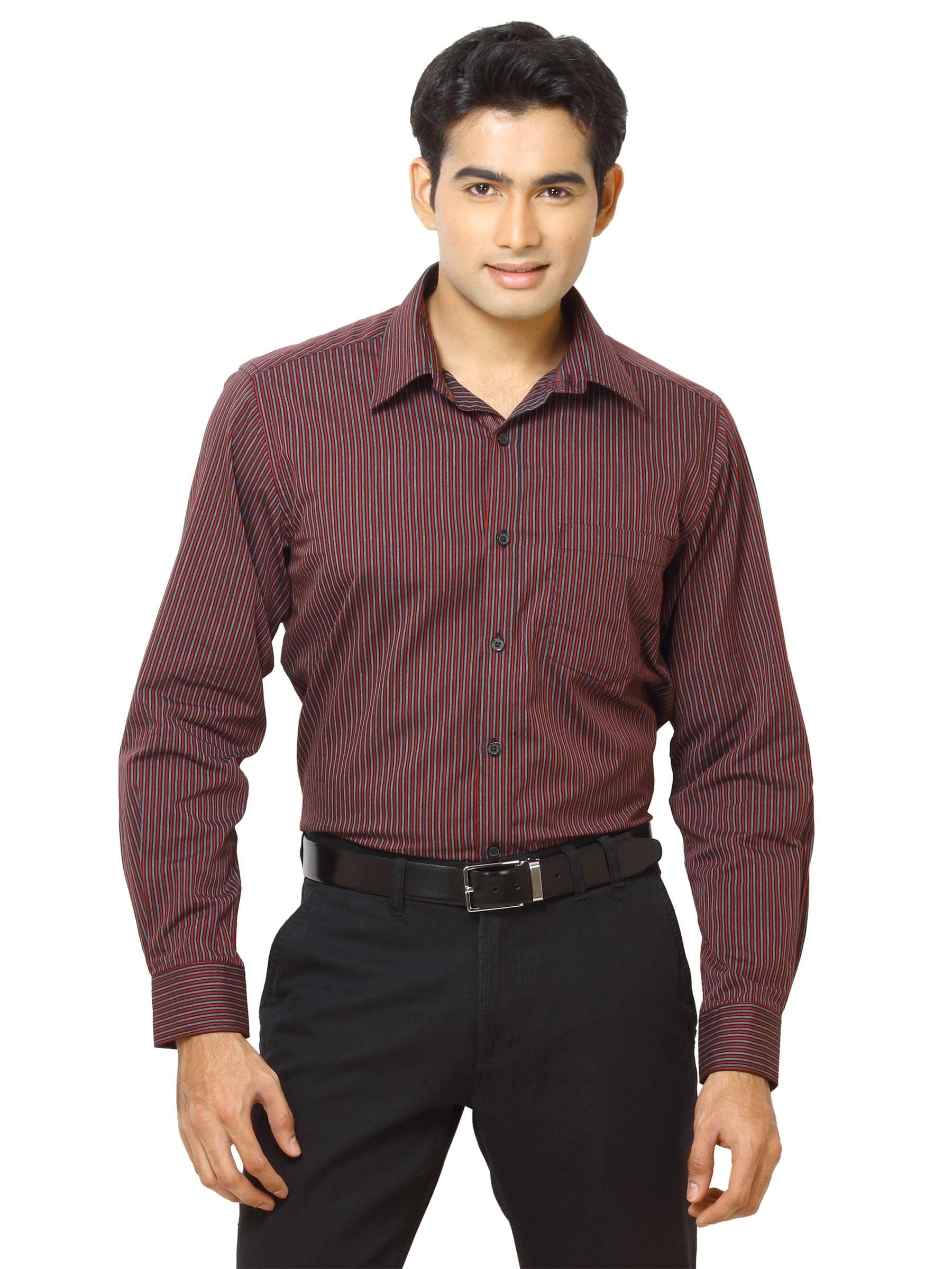 Indigo Nation Men Bling Maroon Shirt