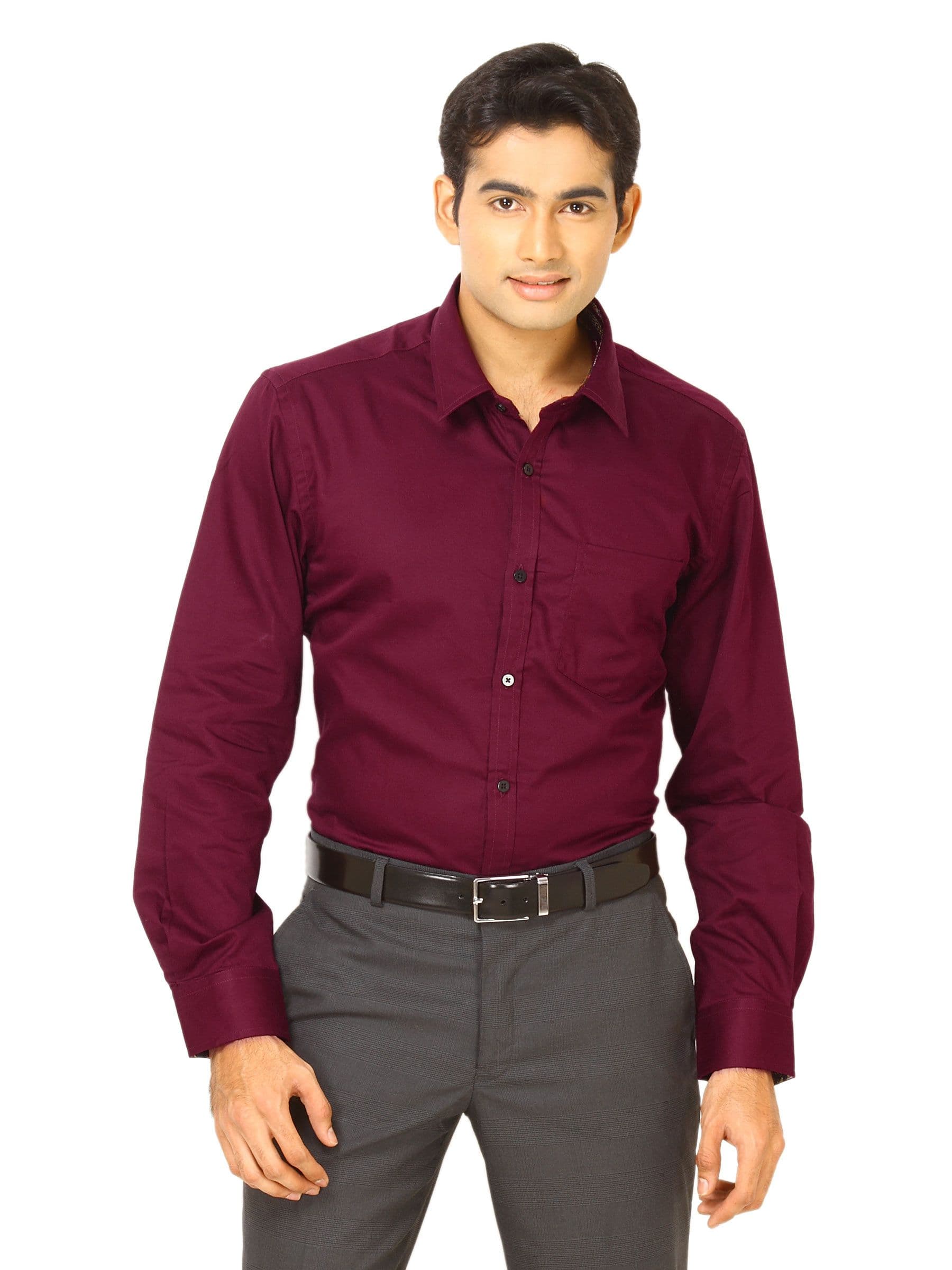 Indigo Nation Men Mar Maroon Shirts