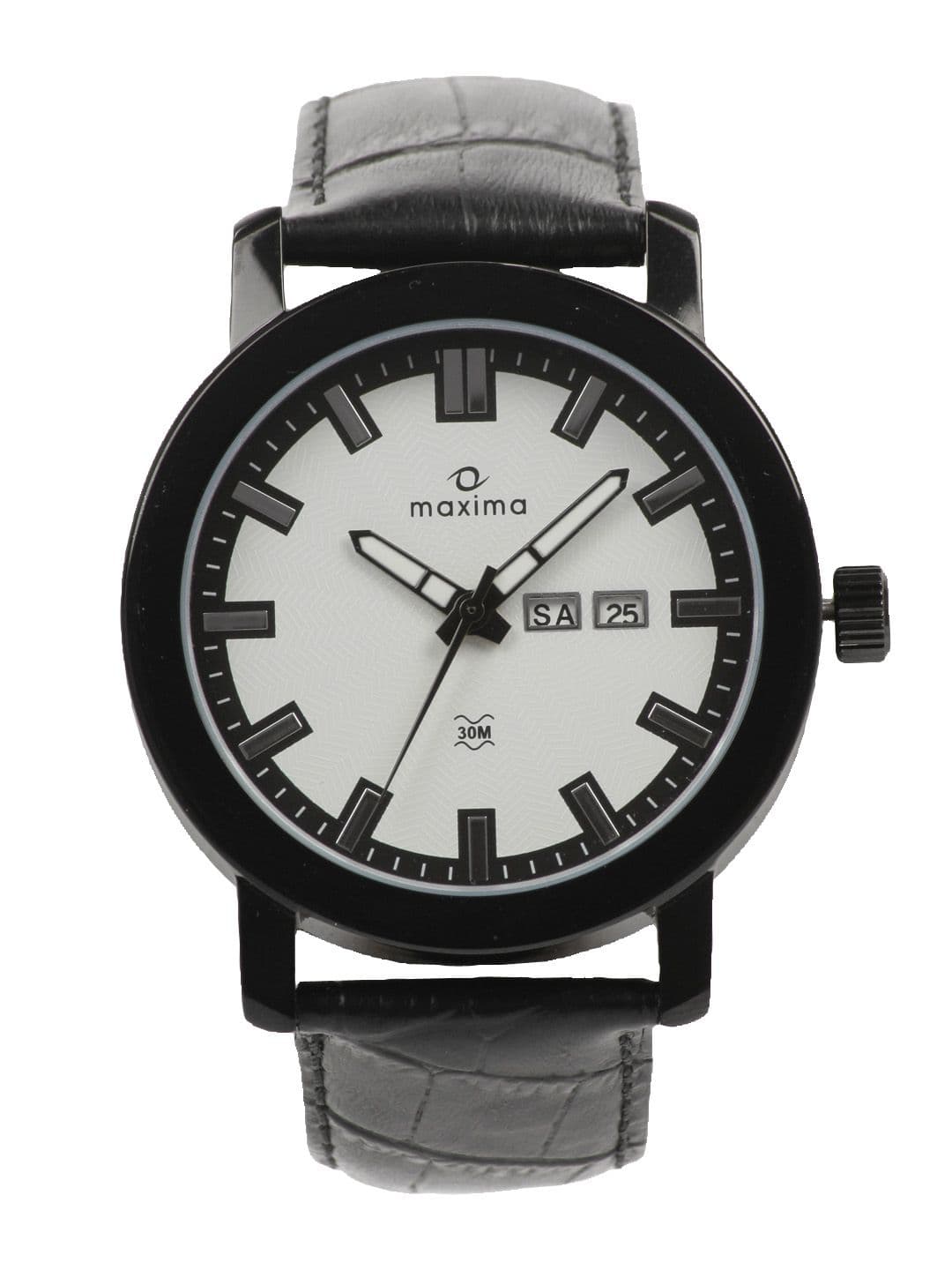 Maxima Attivo Men White Dial Watch