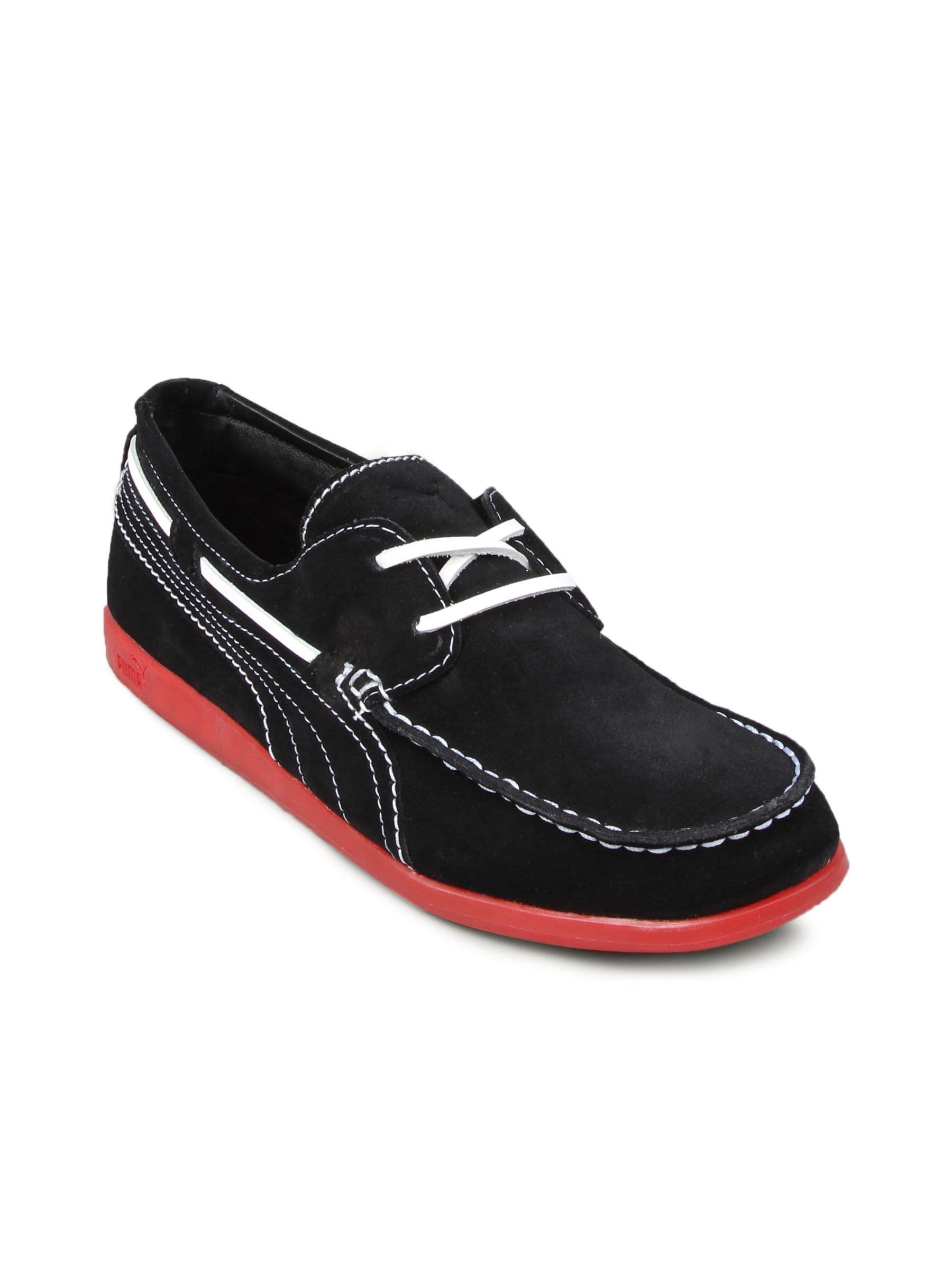 Puma Men's Yacht Battleship Black Red Shoe