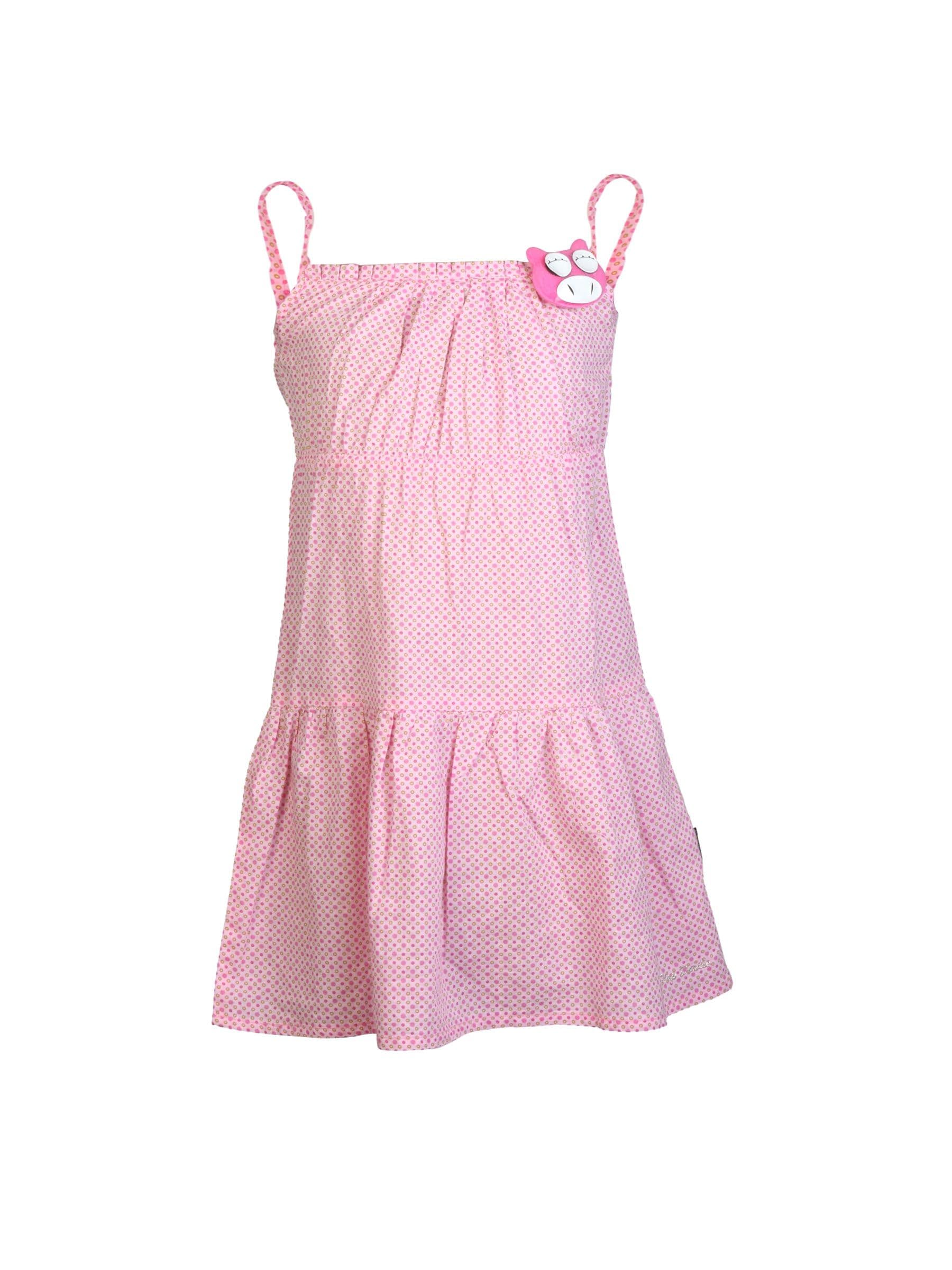 Doodle Girls Printed Pink Dress
