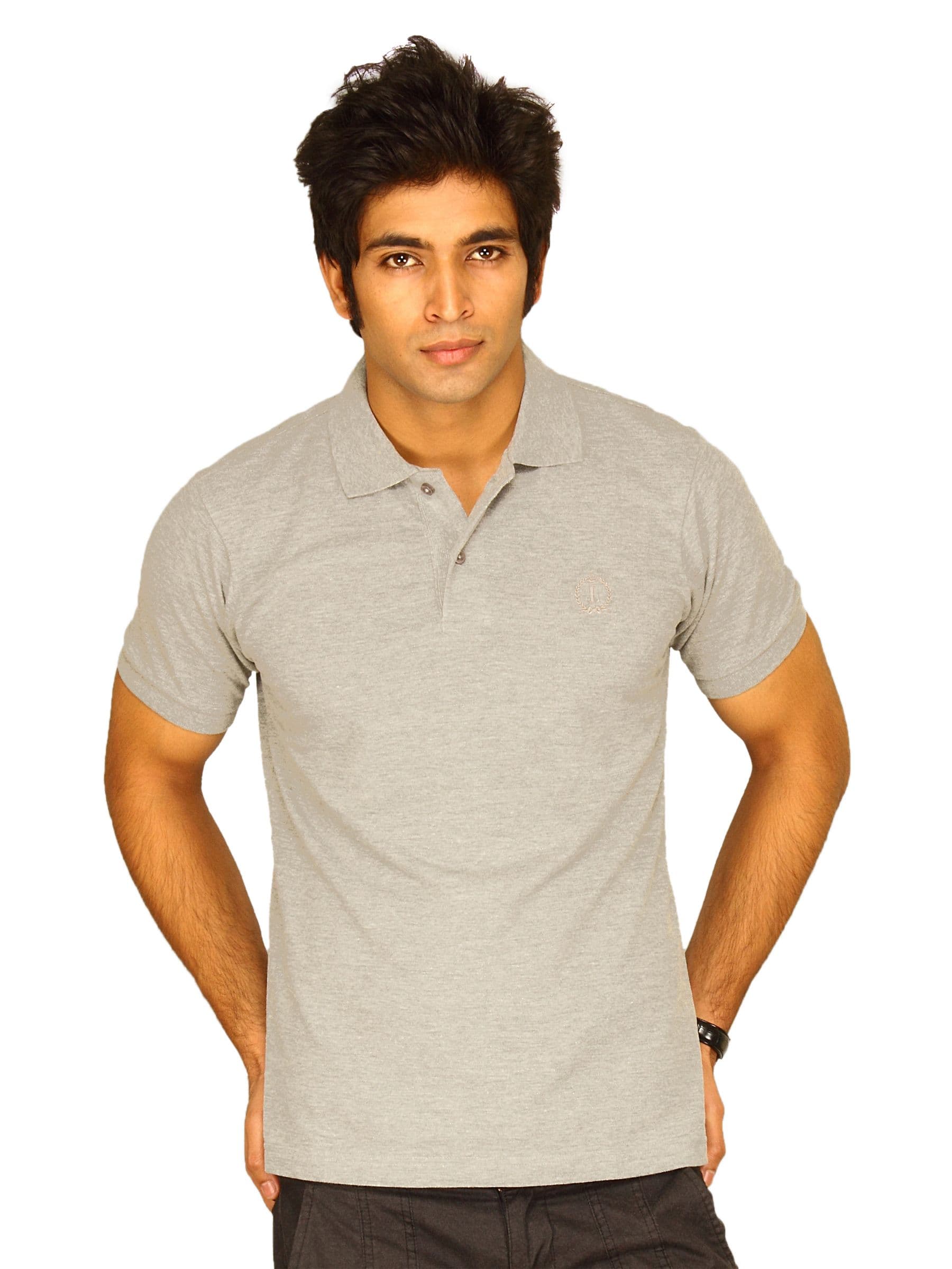 Lee Men Grey Polo T-shirt