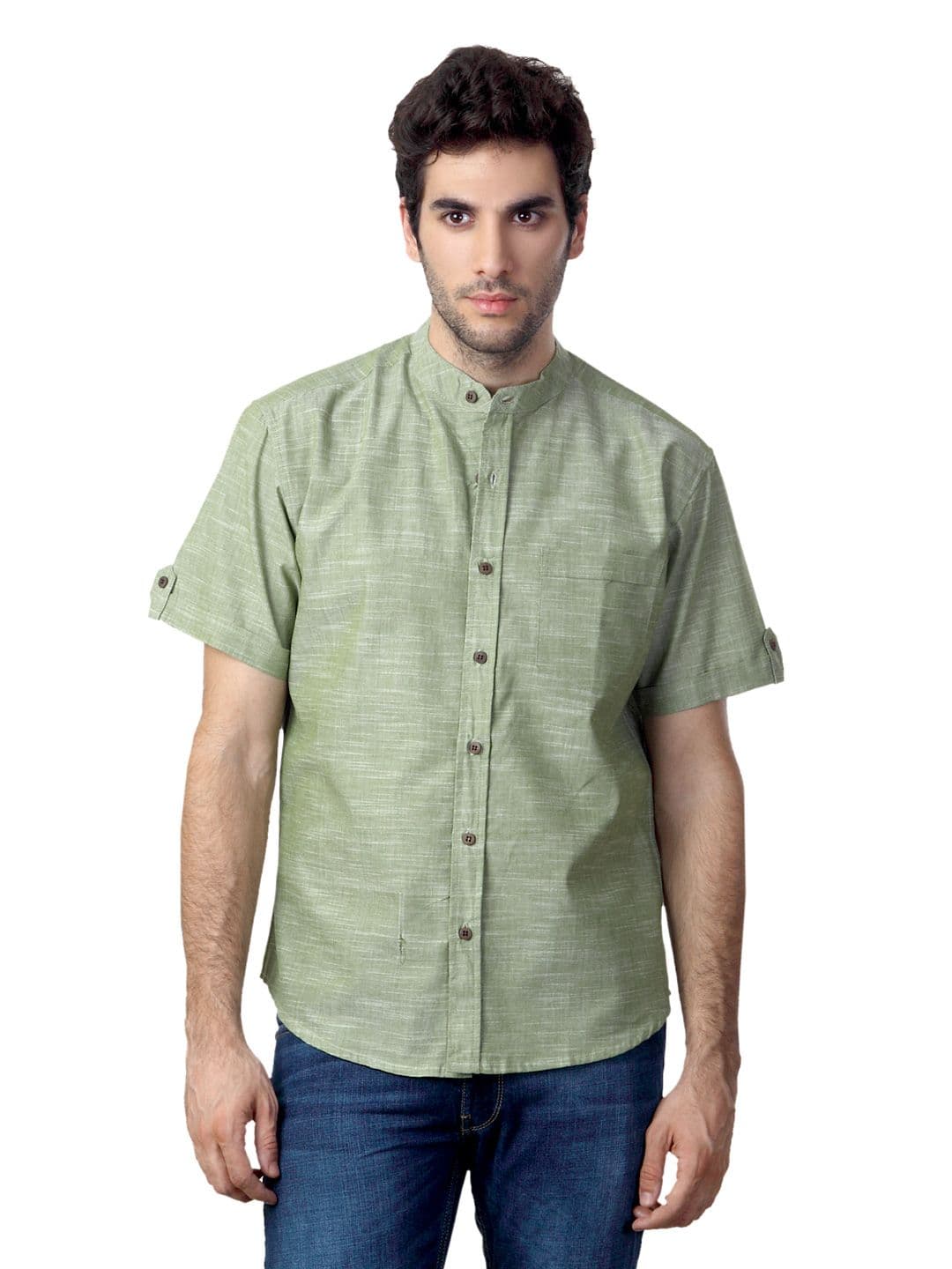 Mother Earth Men Green Shirt