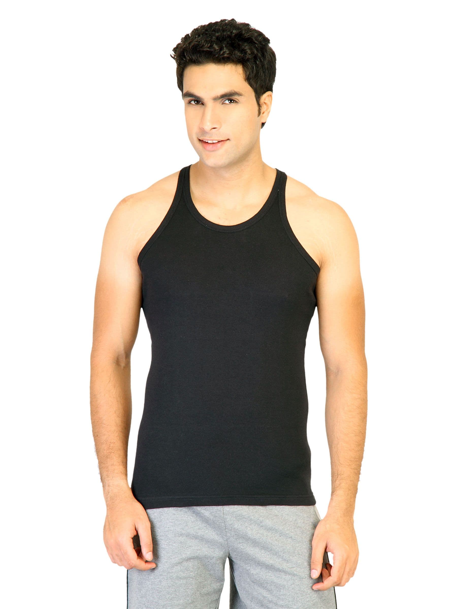 Hanes Men Racer Back Black Innerwear Vests