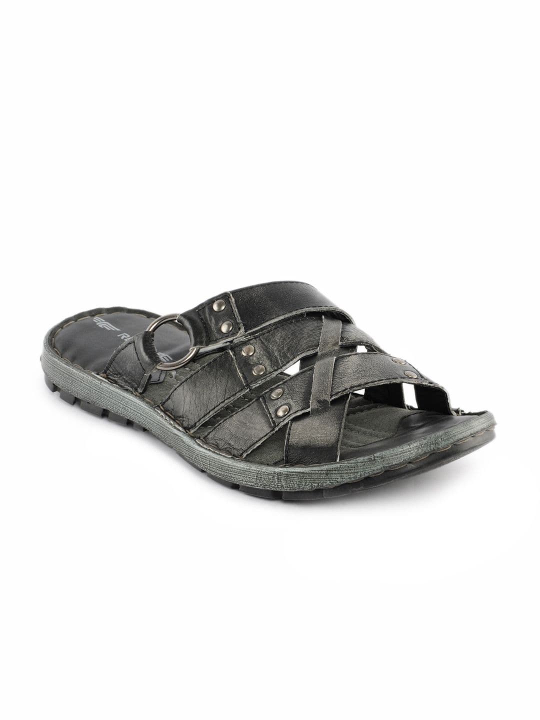 Red Tape Men Black Sandals