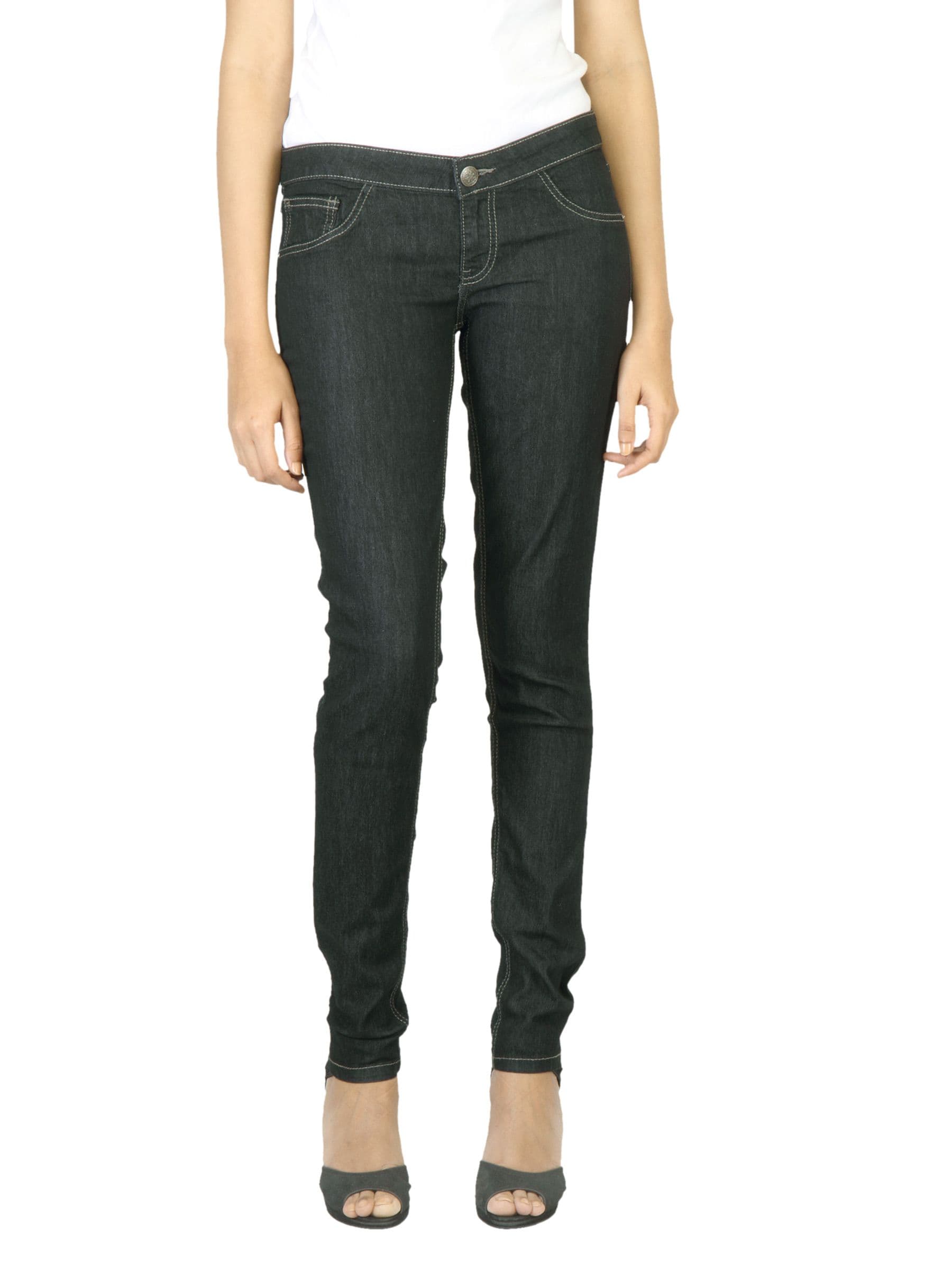Flying Machine Women Lowrise Black Jeans