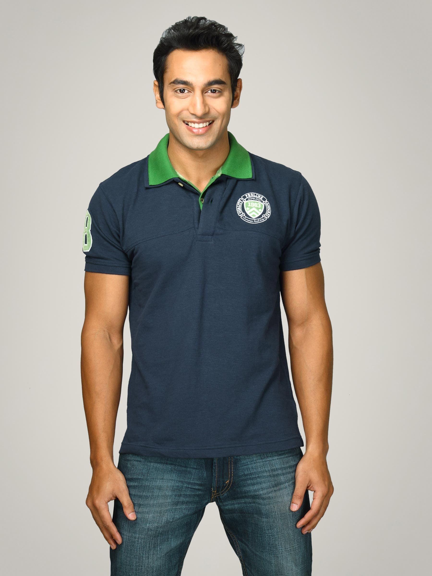 Proline Men Navy Polo T-shirt