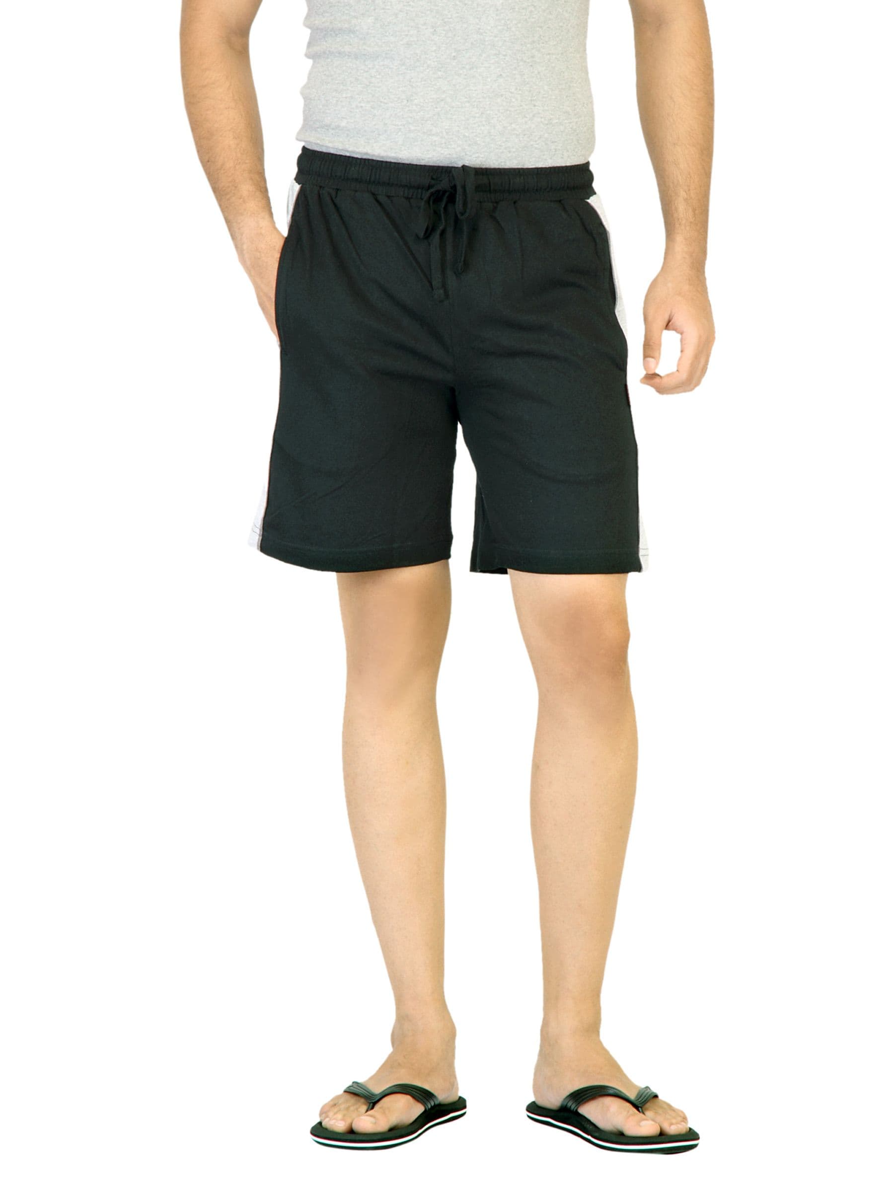 Hanes Men Knitted Black Shorts