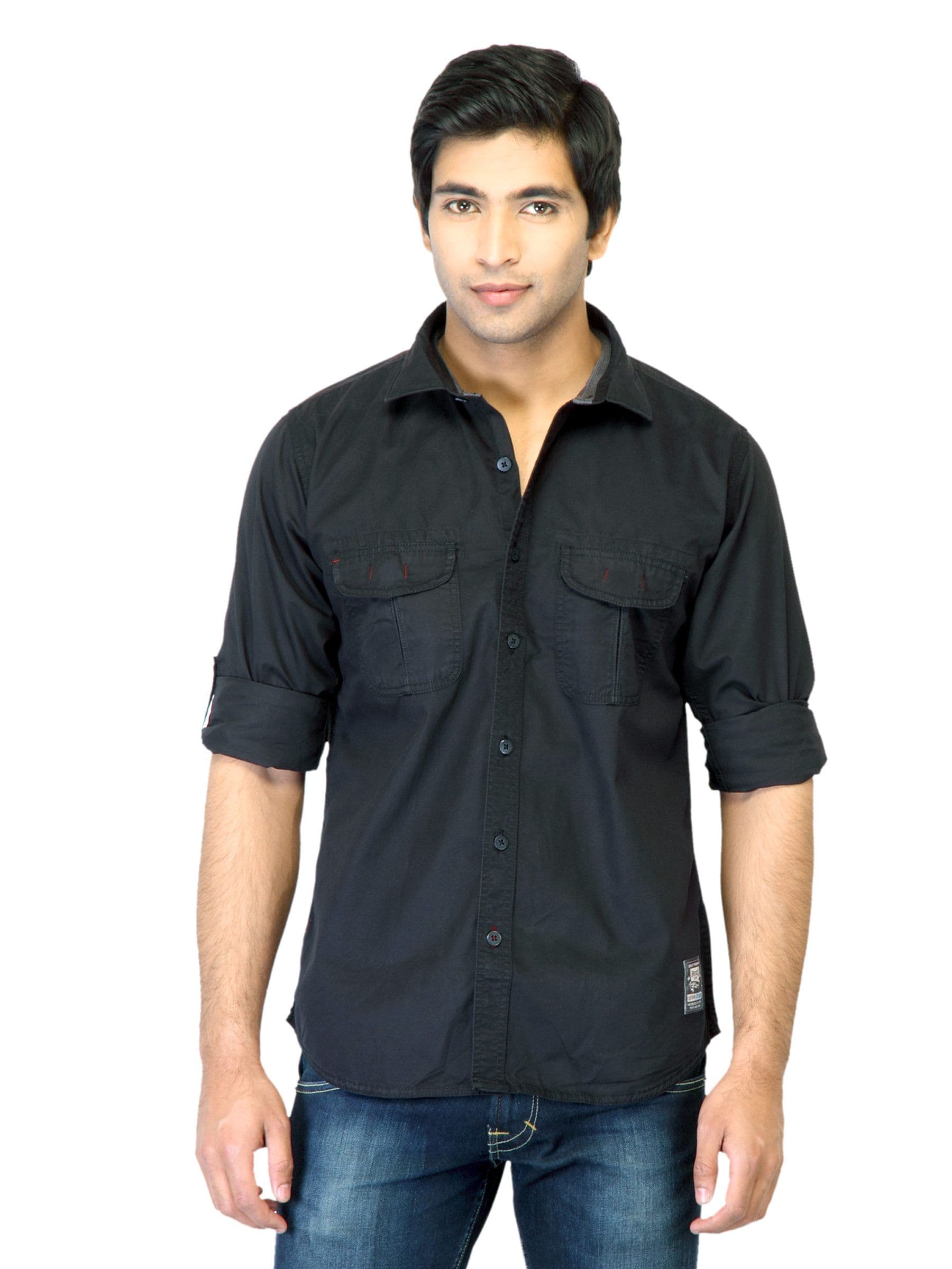 Basics Men Black Shirt