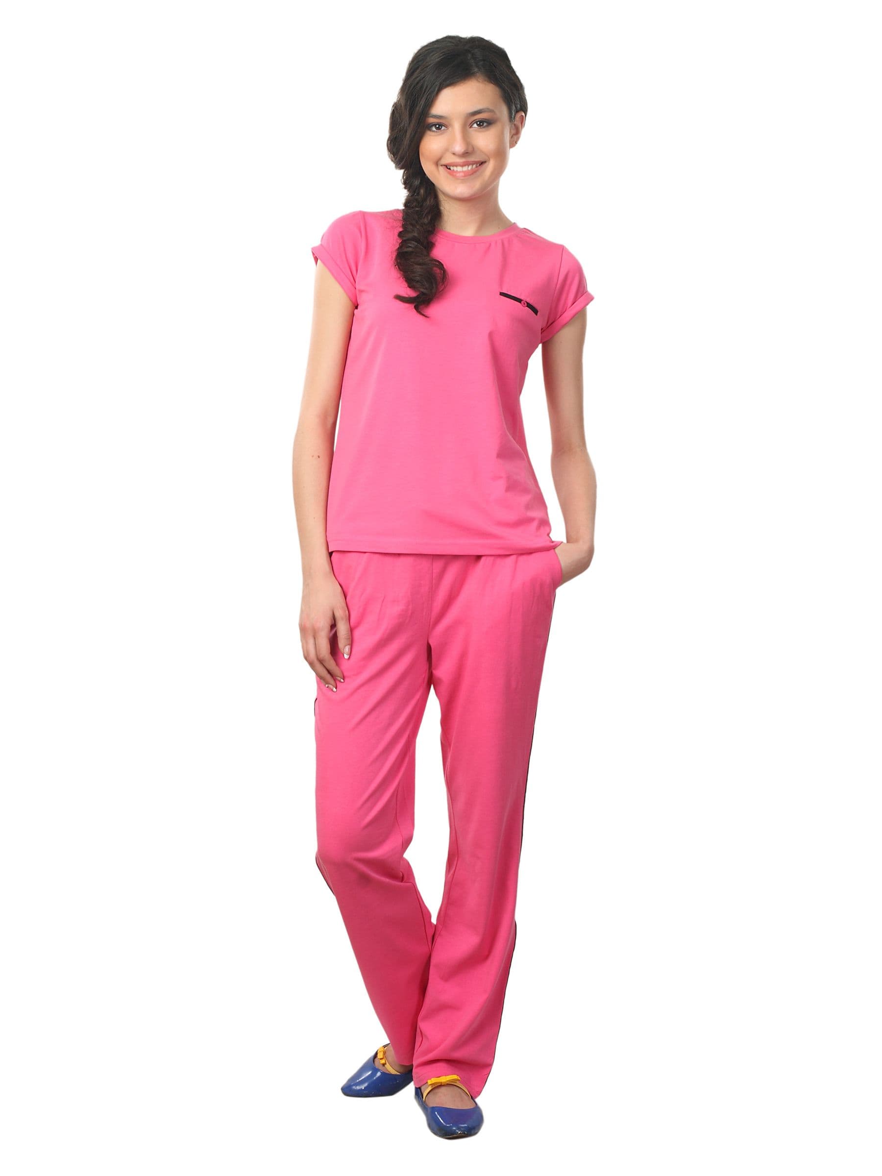 Femella Women Pink Nightdress