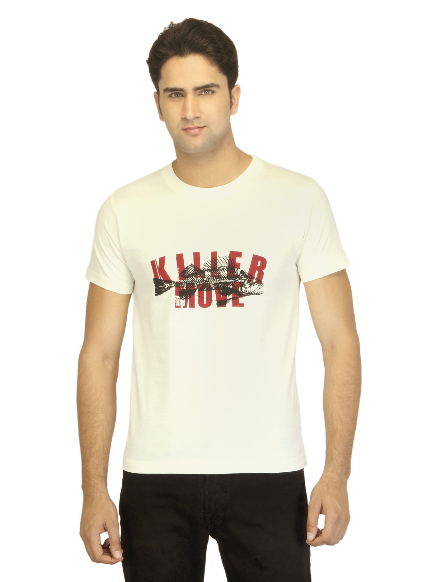 Myntra Men Killer Move Off White T-shirt