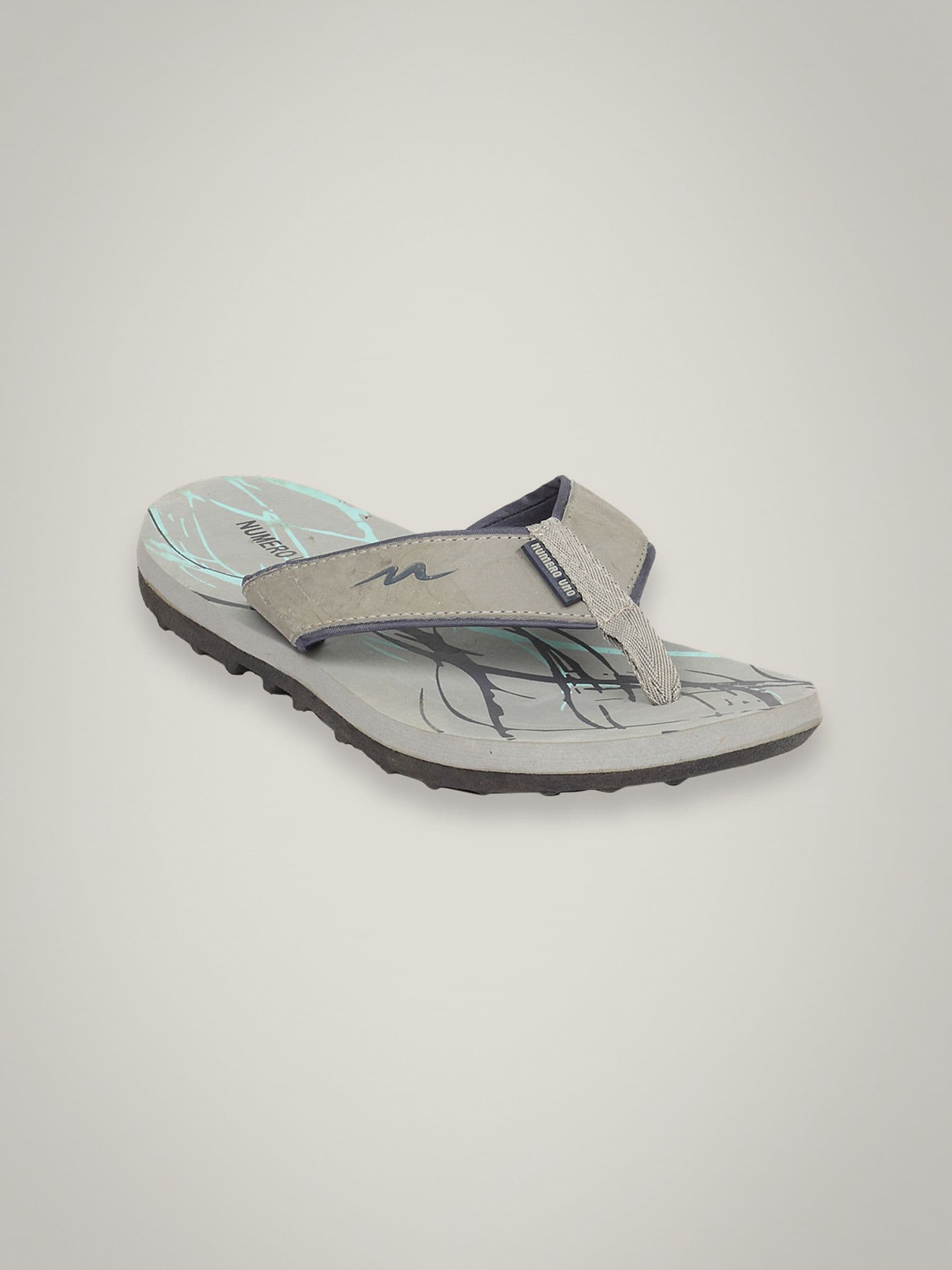 Numero Uno Men's Grey Navy Flip Flop