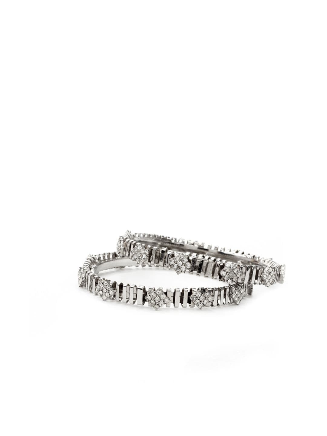 Royal Diadem Set of 2 Silver Bangles