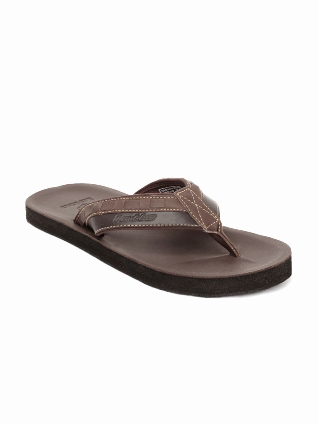 Lotto Men Brown Caesar Slide Flip Flops
