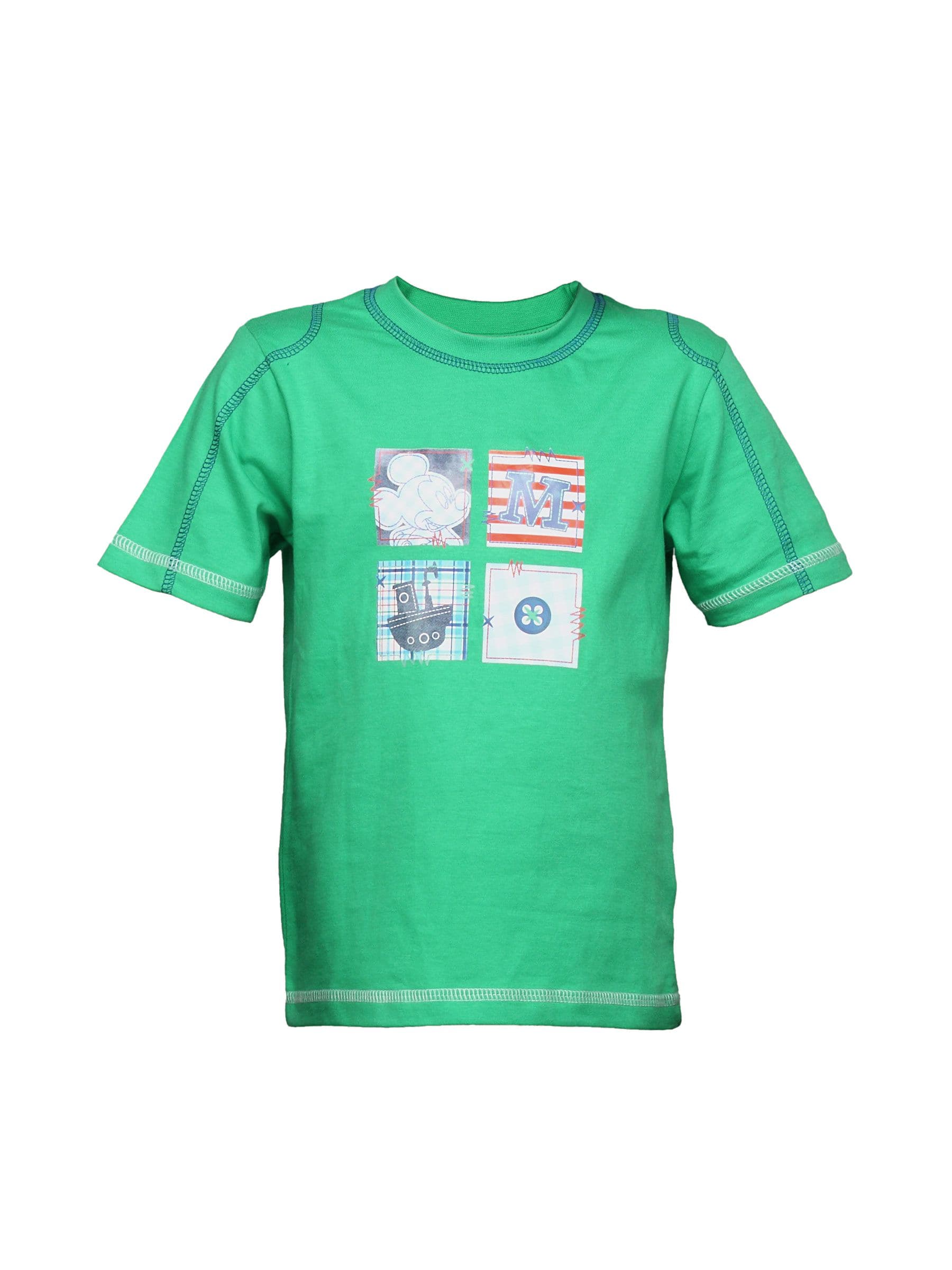 Disney Kids Boy's Green Mickey Ship Kidswear