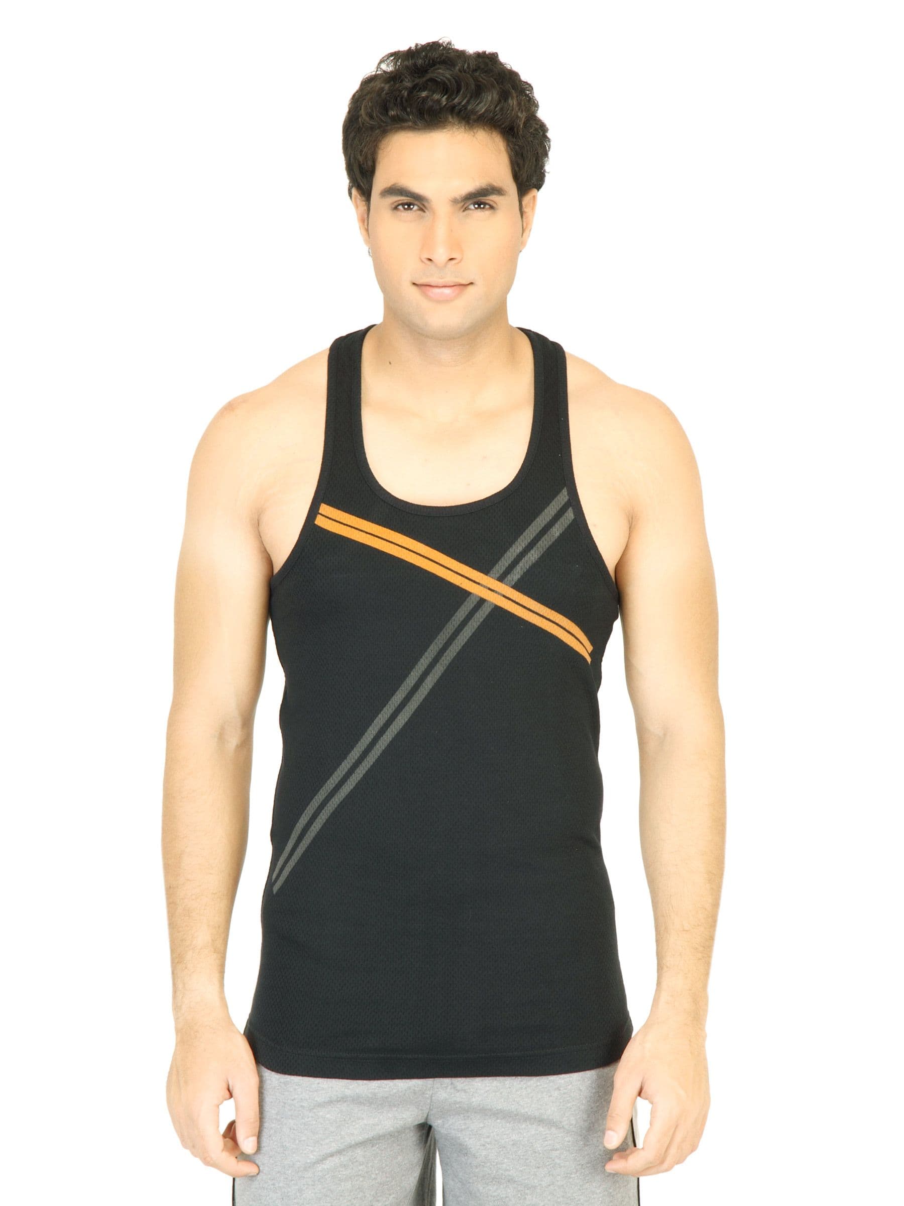 Facit Men Fitness Black Innerwear Vest