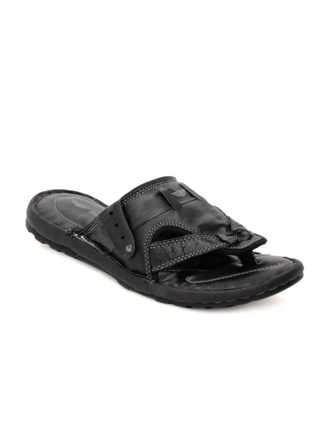 Red Tape Men Black Sandals
