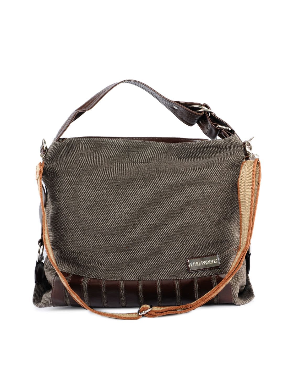 Lino Perros Women Canvas Grey Handbag