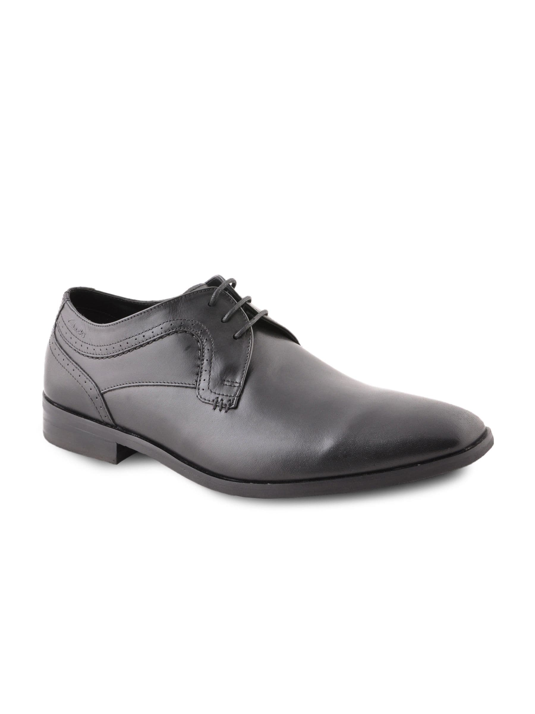 Clarks Men Leather Black Formal Shoes