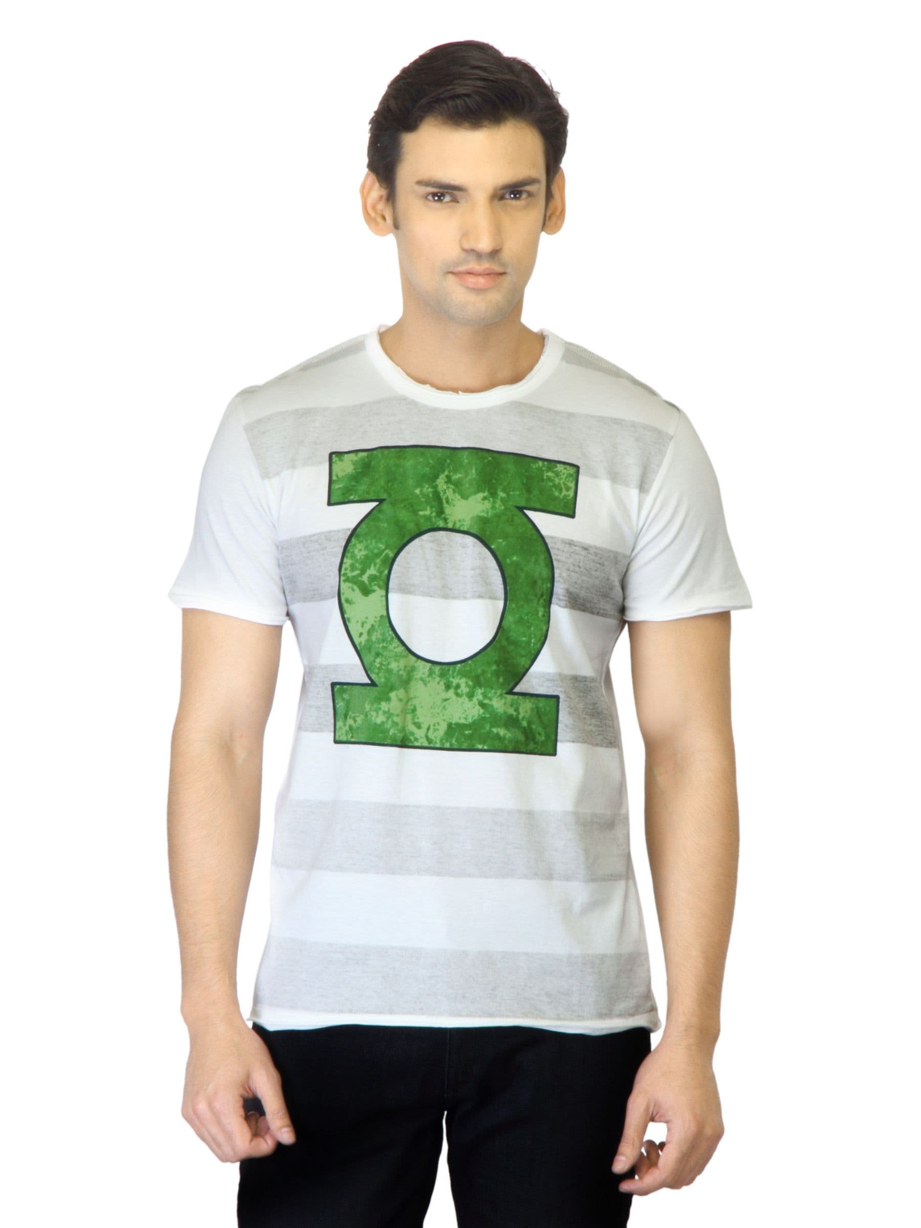 DC Comics Men White Printed T-shirt