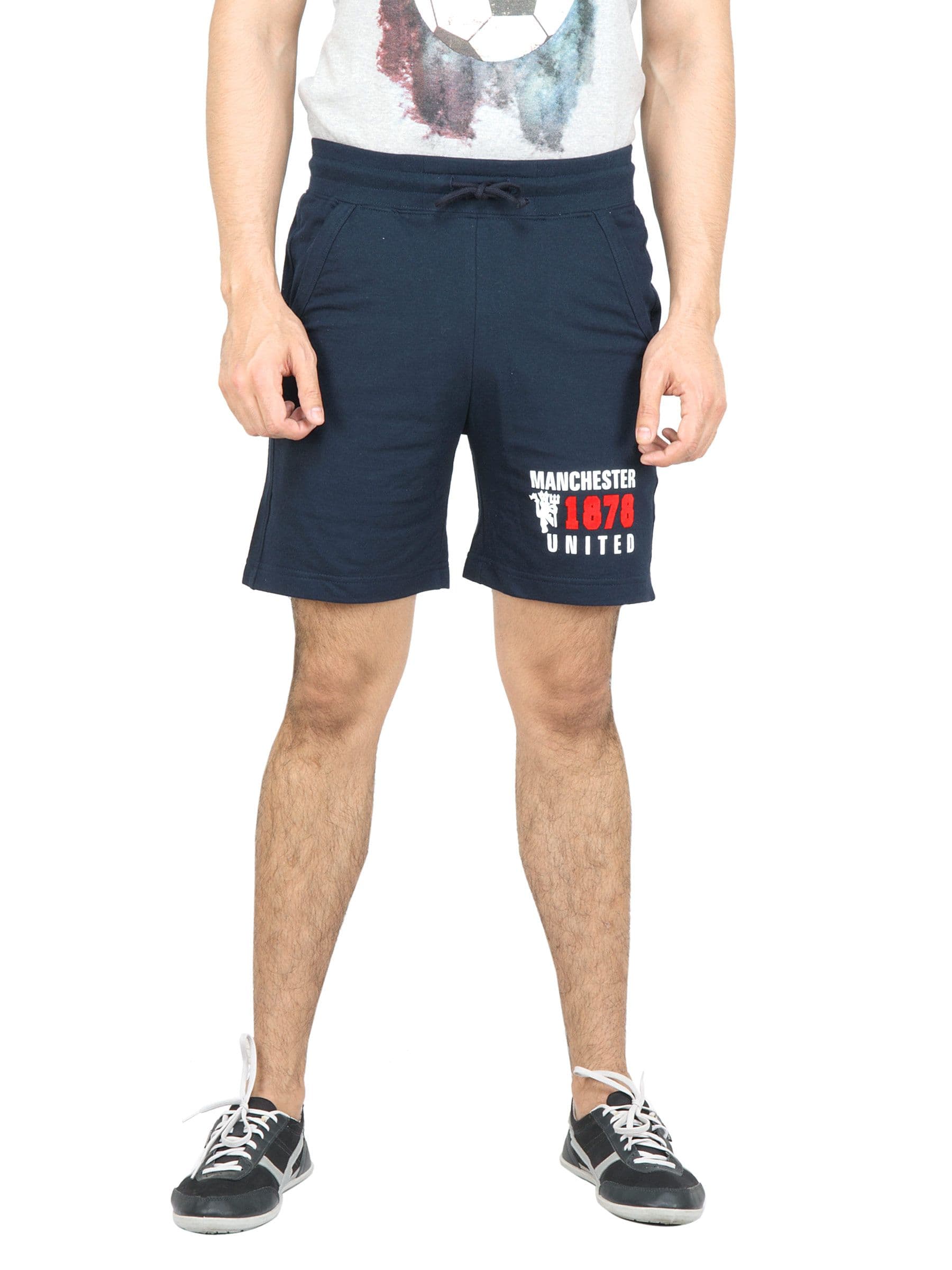 Manchester United Men Navy Blue Shorts