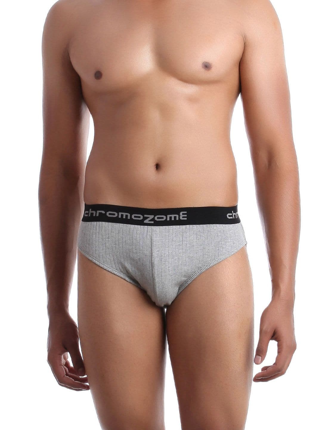 Chromozome Men Grey Melange Brief