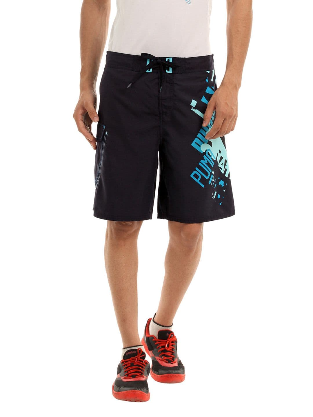 Puma Men Navy Blue Jamaica Jam Shorts