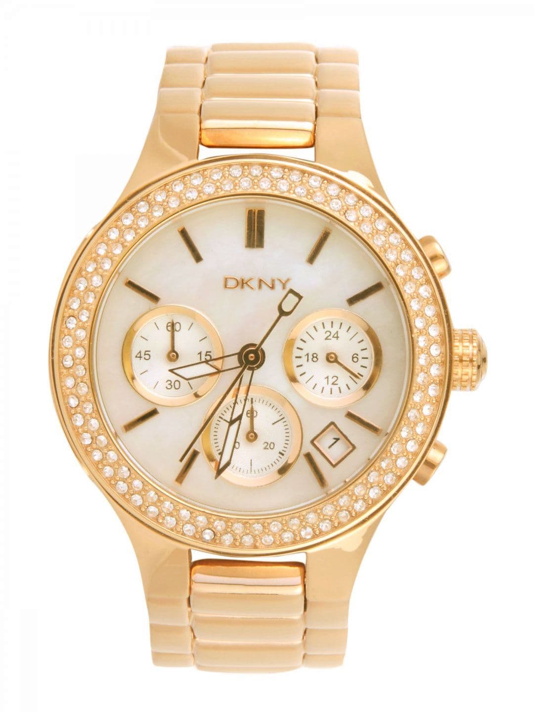 DKNY Women White Dial Chronograph Watch NY8080