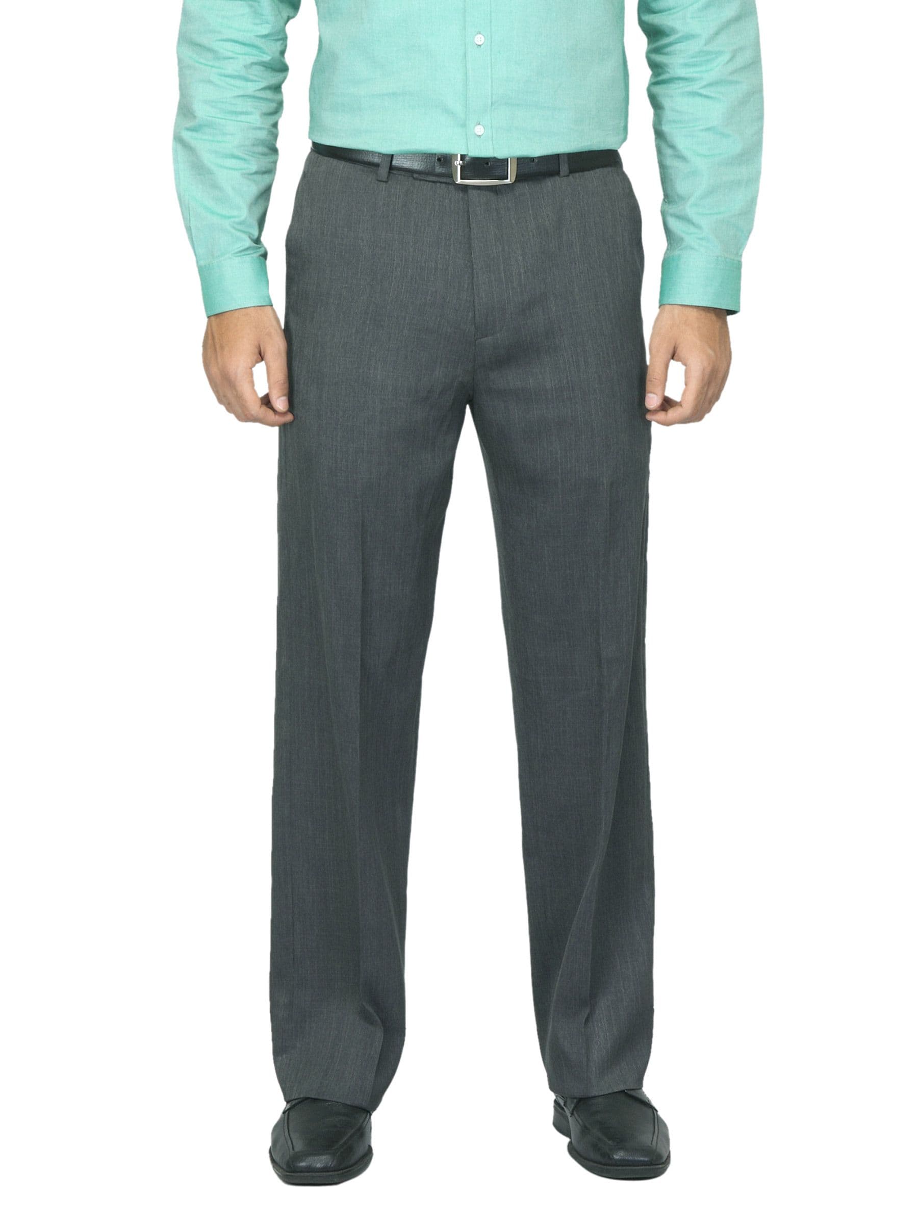 John Miller Men Charcoal Trousers