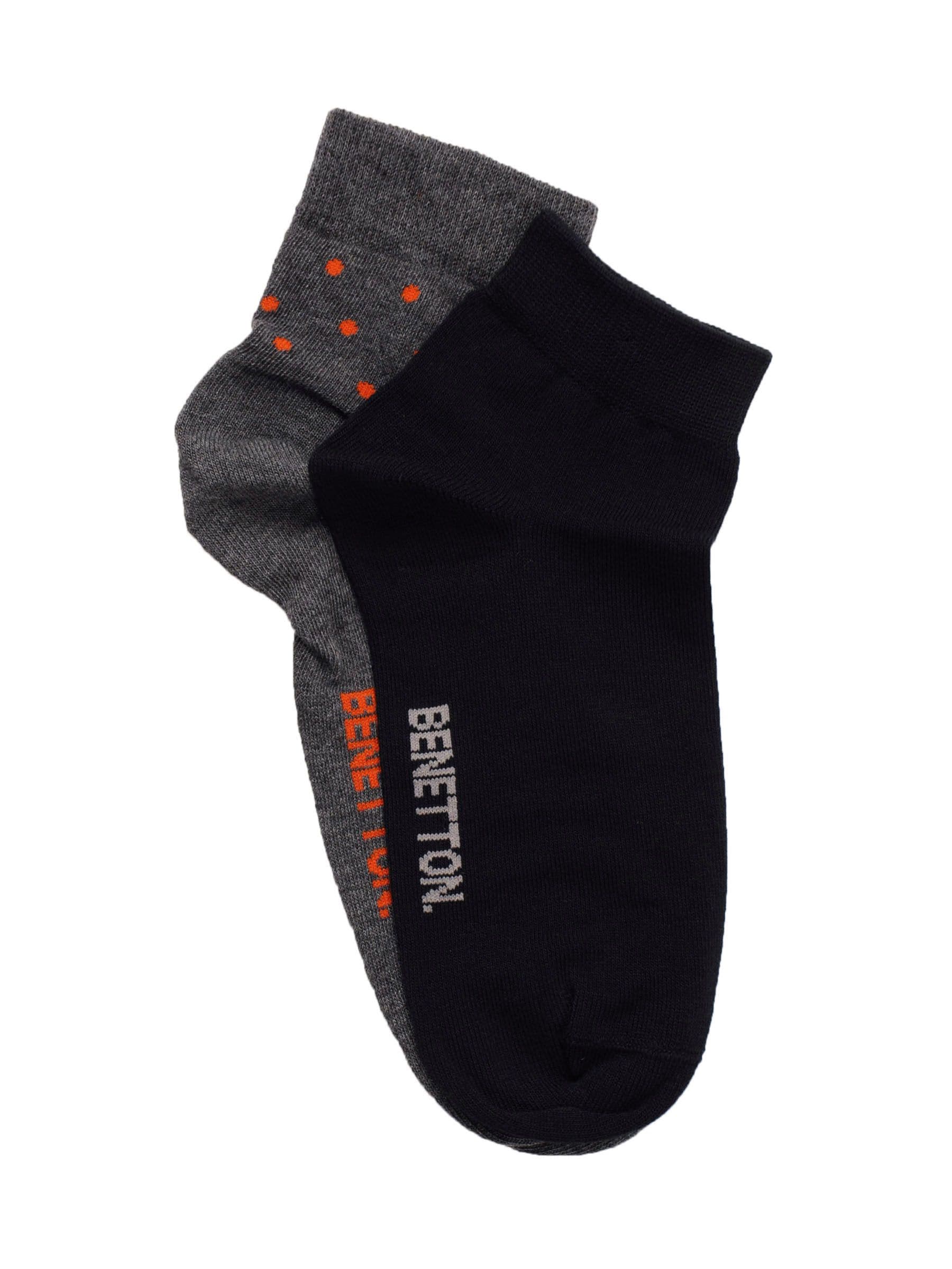 United Colors of Benetton Men Pack of 2 Black Socks