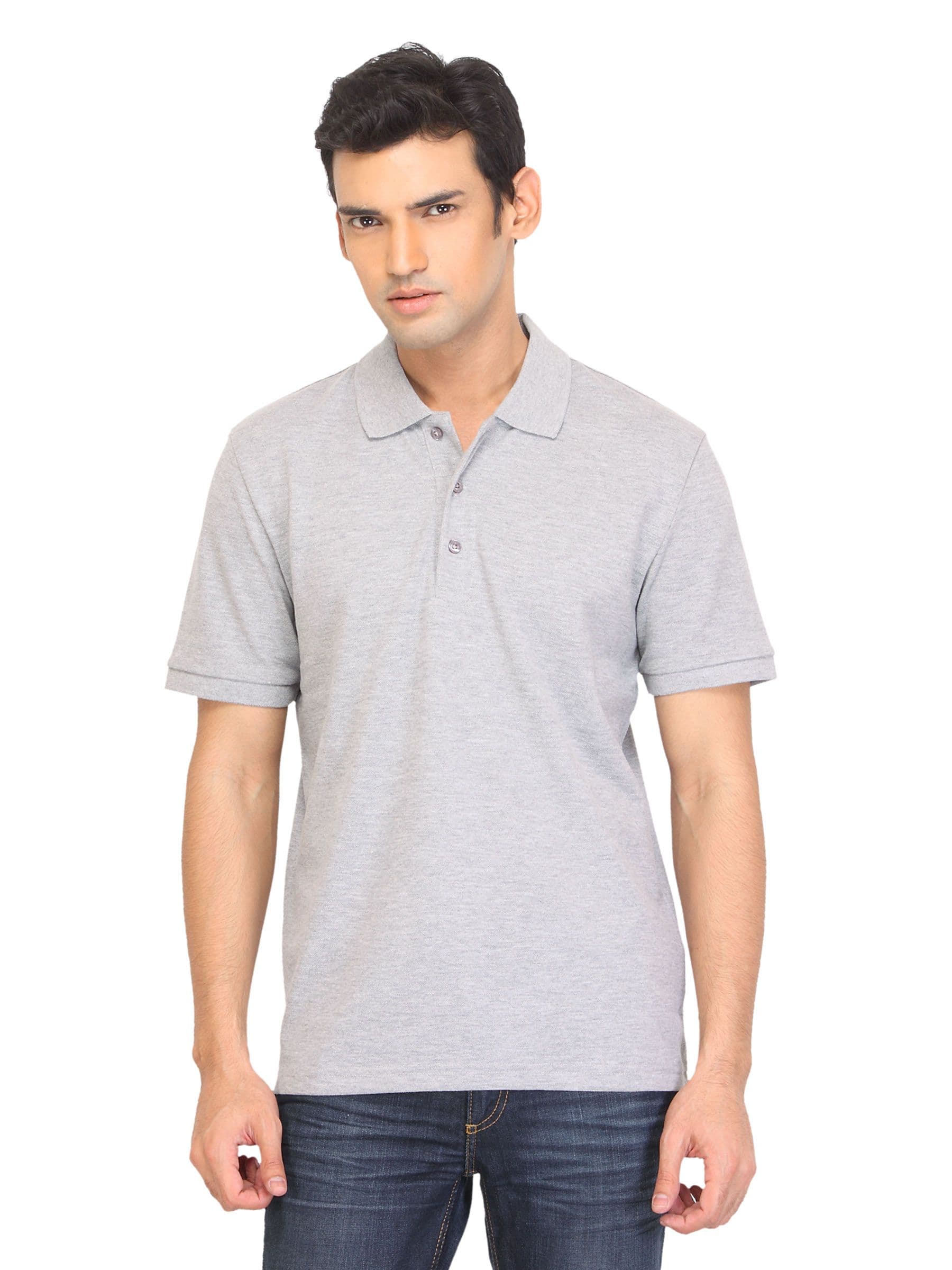 Puma Men Grey Polo T-shirt