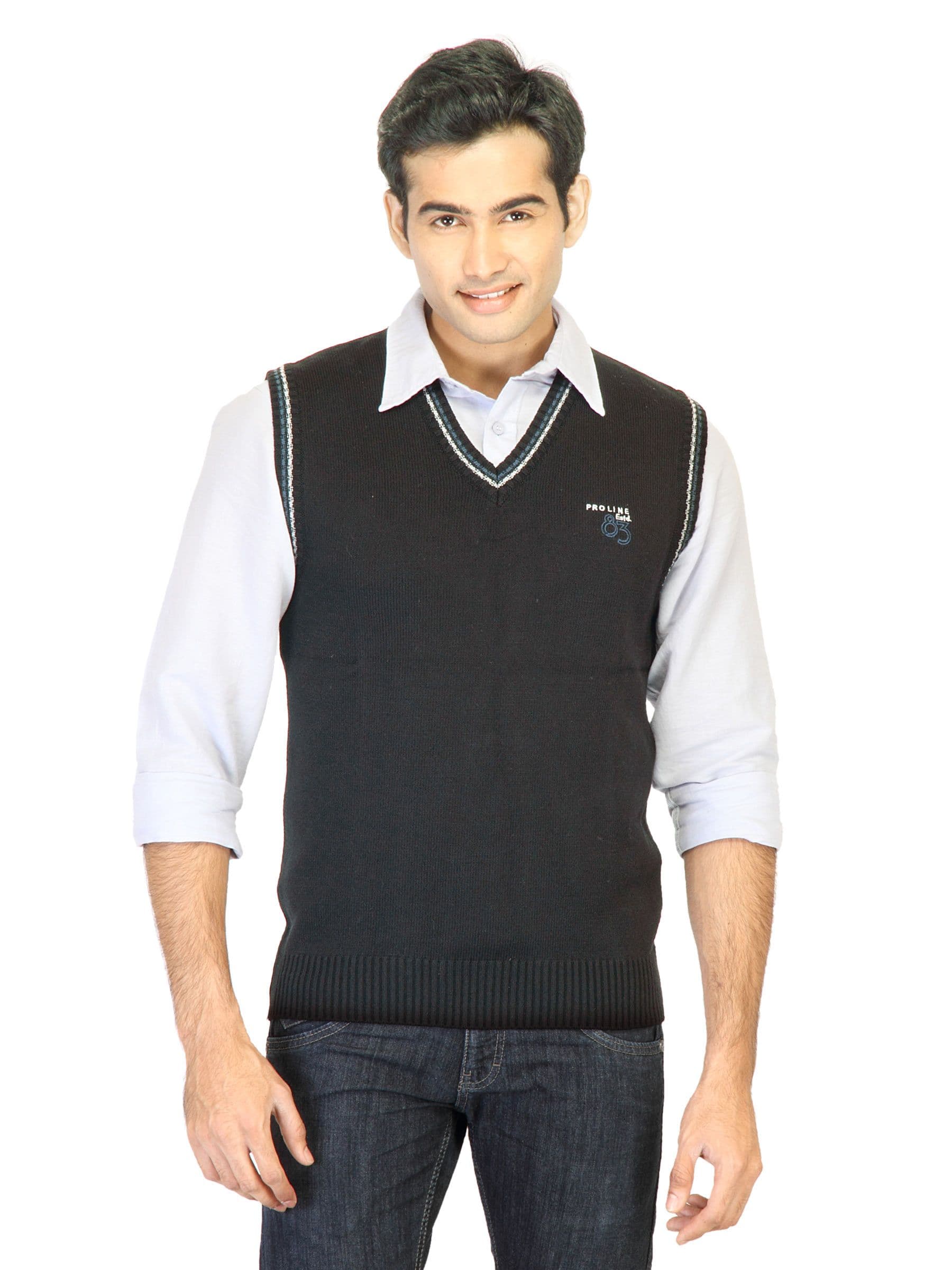 Proline Black Sleeveless Sweater
