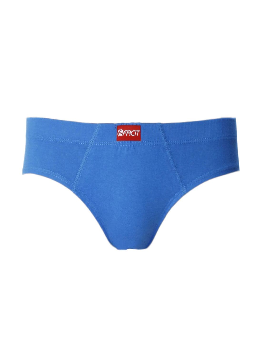 Facit Men Mid- Rise BF Blue Briefs