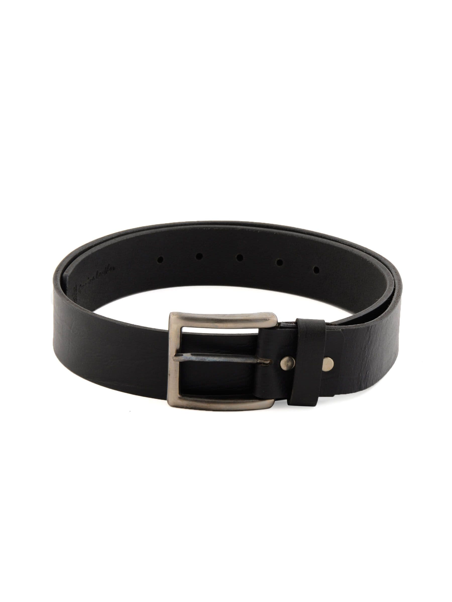 New Hide Men Leather Black Belt