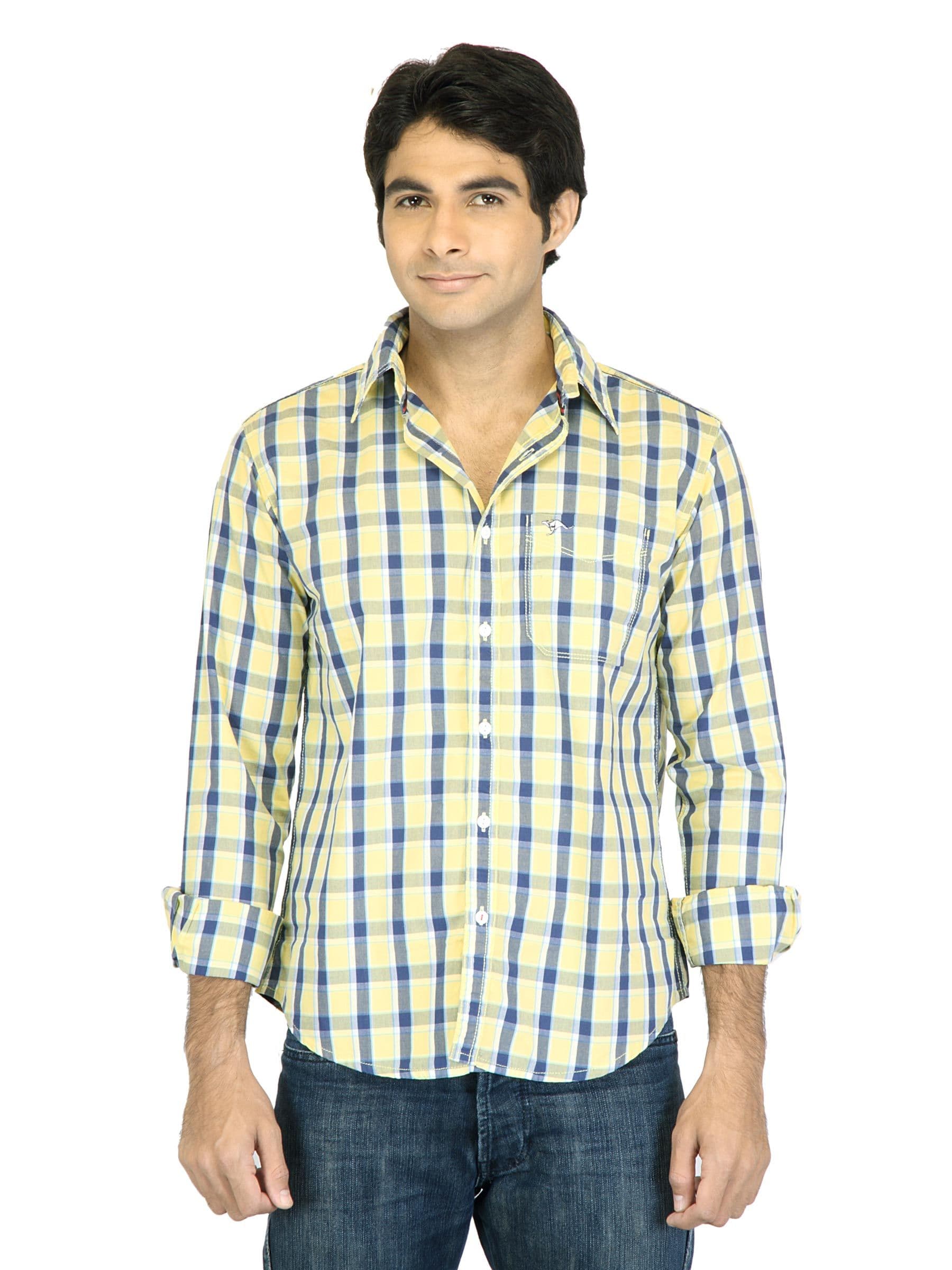 Highlander Men Check Yellow Shirt
