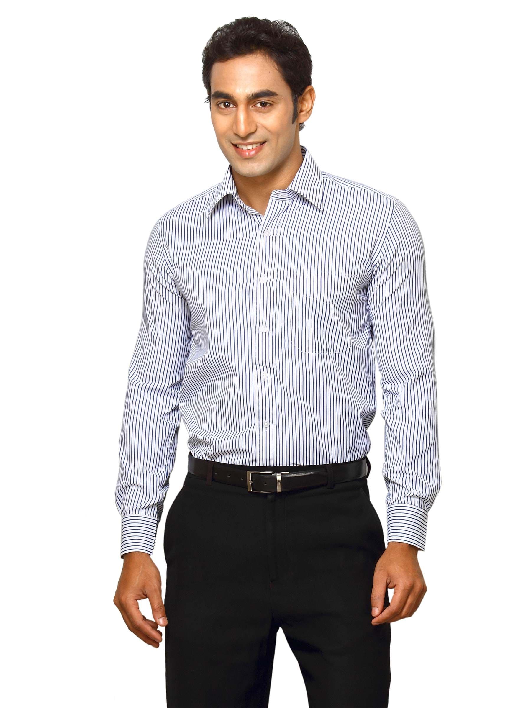 Mark Taylor Men Solid White Shirts