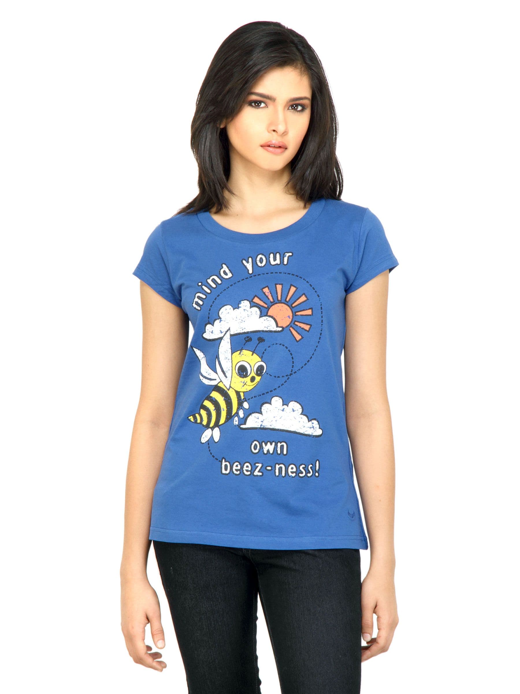 Flying Machine Women Blue Tshirt