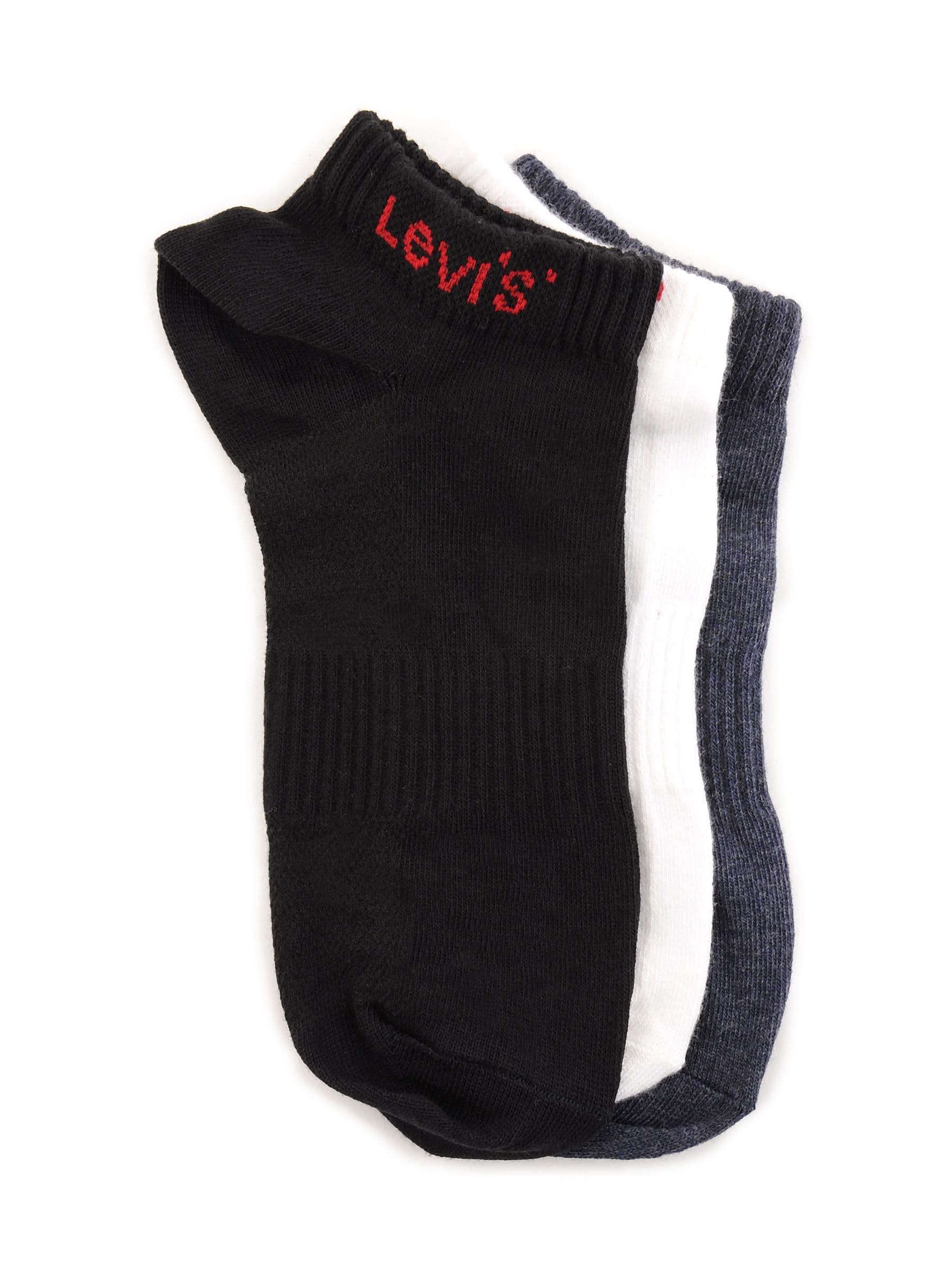 Levis Men Trainer Liner Flat Knit Pack of 3 Socks
