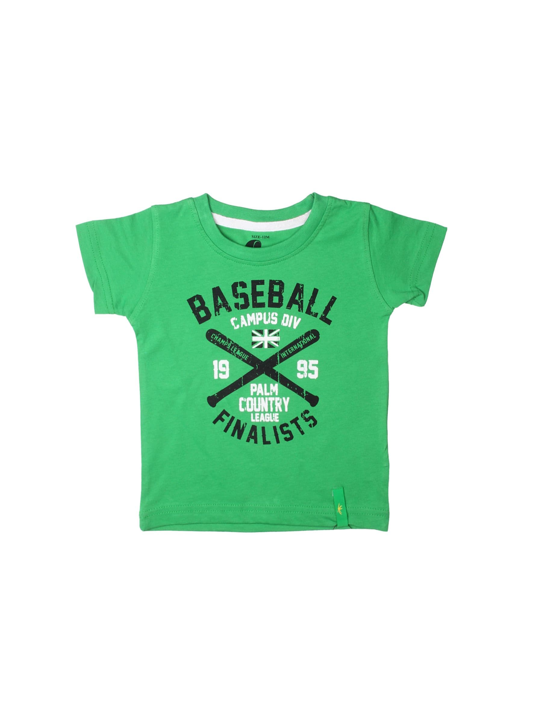 Gini and Jony Boys Printed Green T-shirt