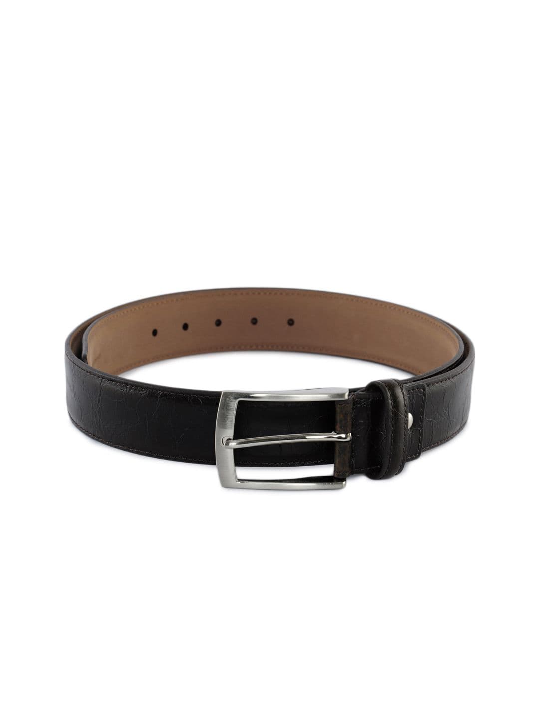 Peter England Men Leather Brown Belt