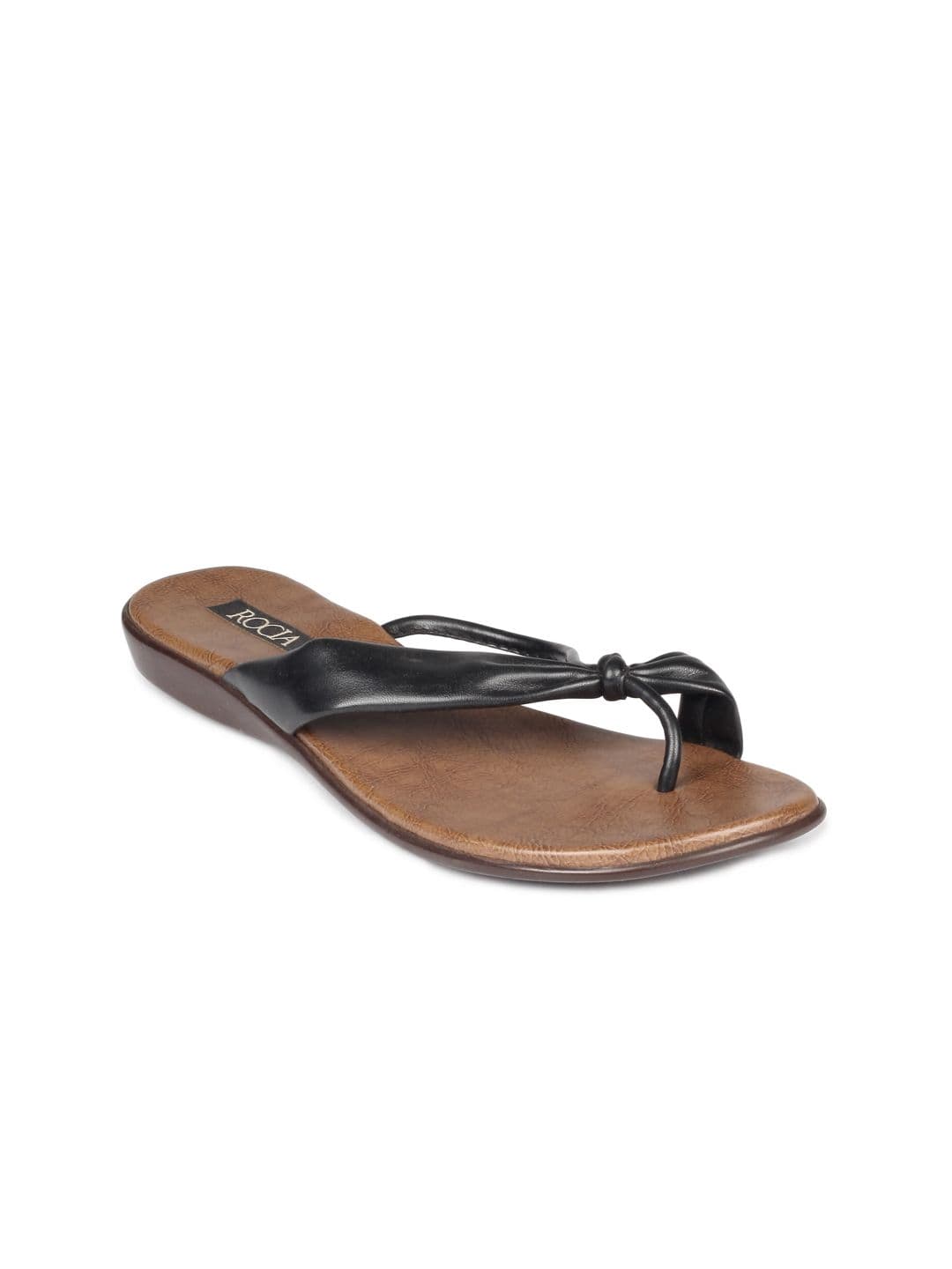 Rocia Women Black & Brown Sandals