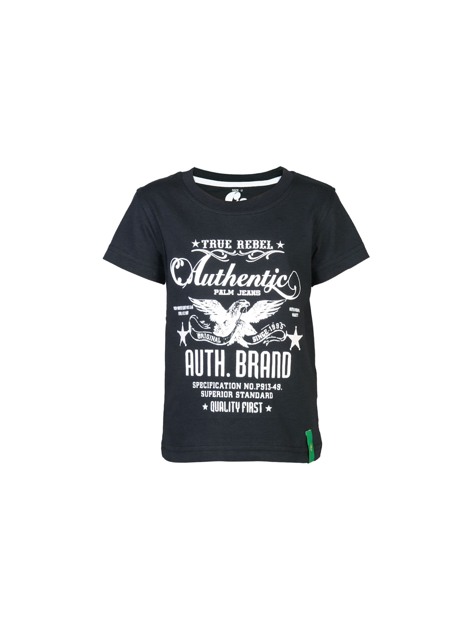 Gini and Jony Boys Printed Black T-Shirt