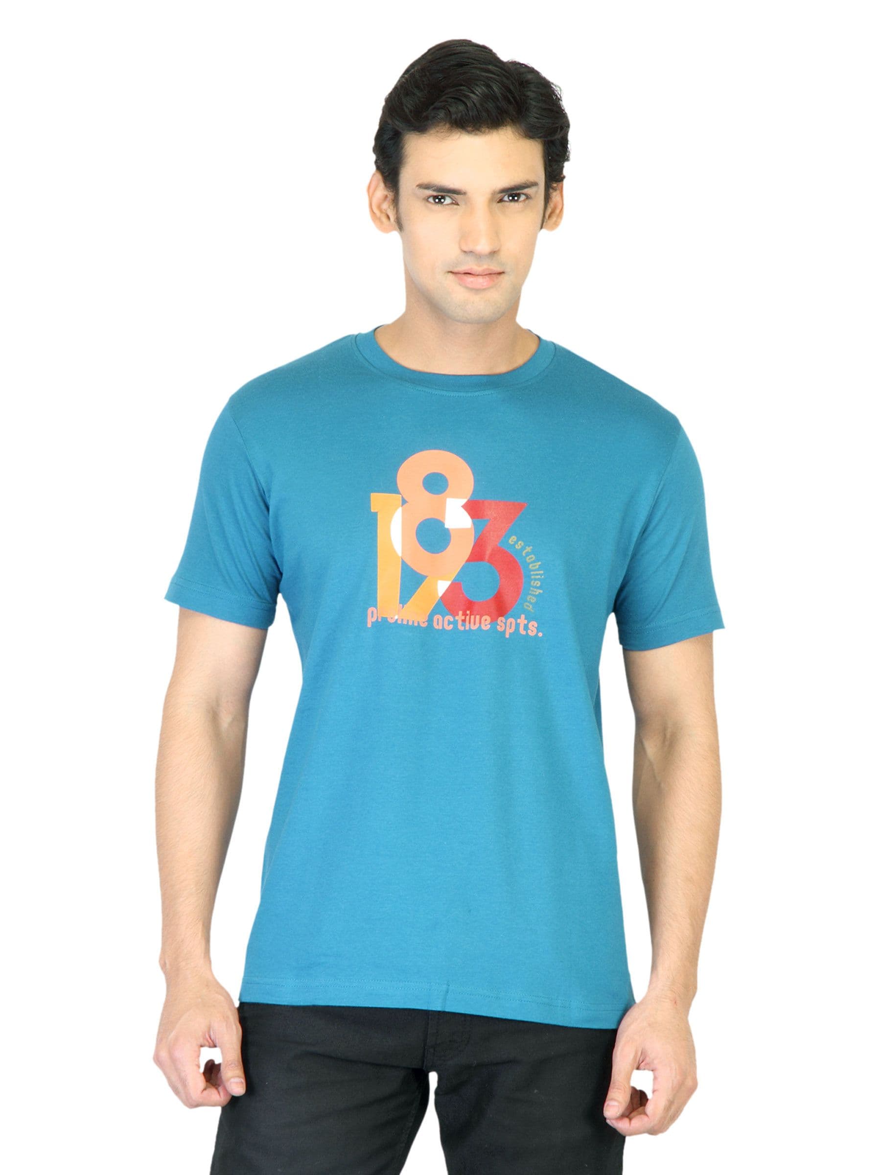 Proline Men Blue T-shirt with Printed Detail