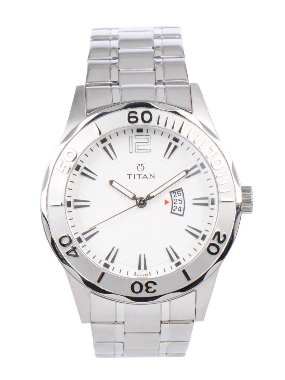 Titan Men White Dial Watch