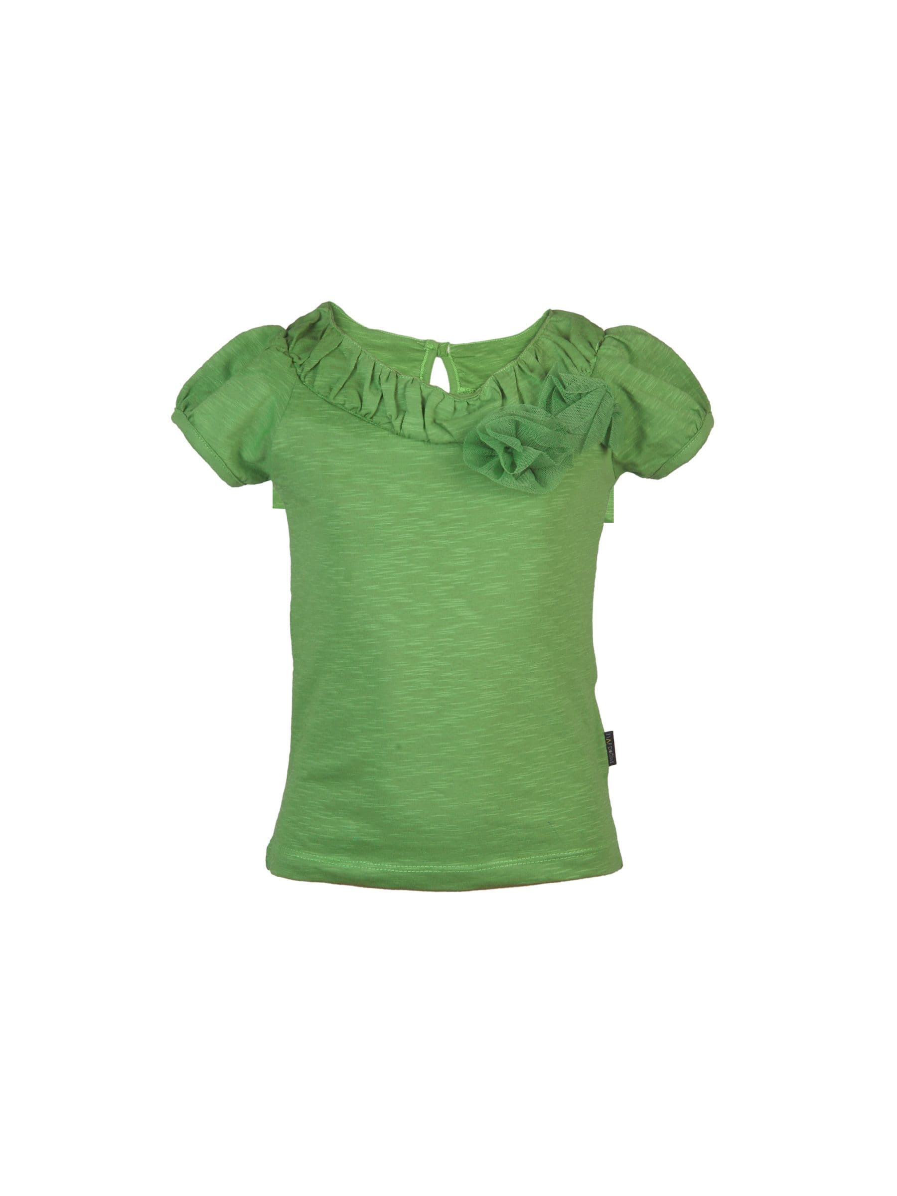 Doodle  Flower Girl Green Top