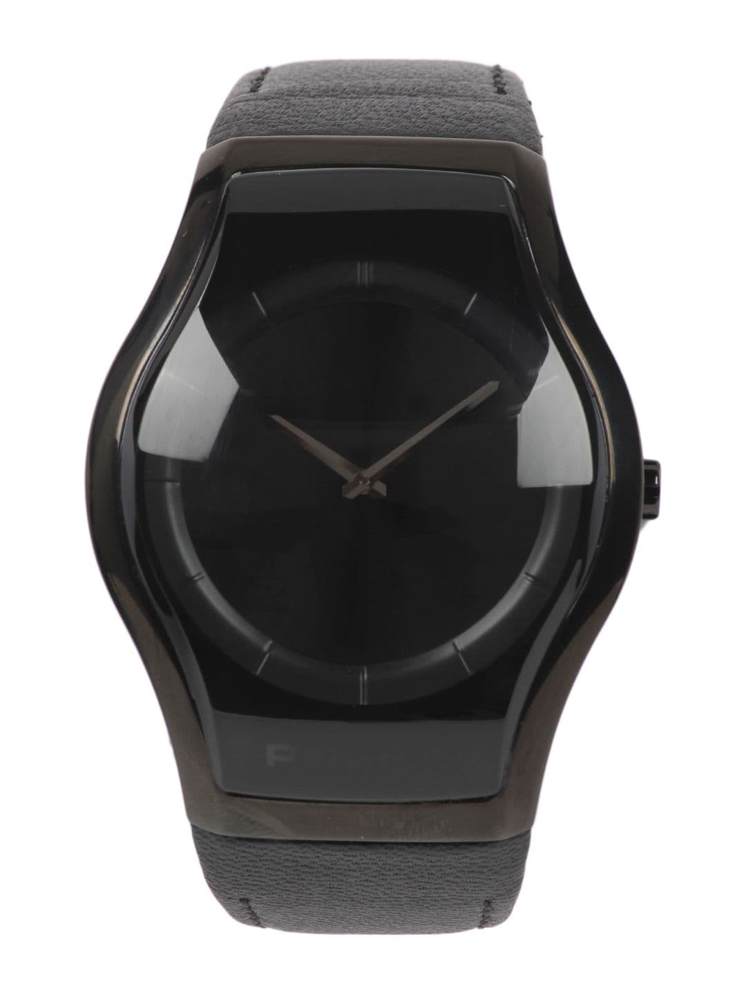Police Men Black Dial Genuine Leather Watch