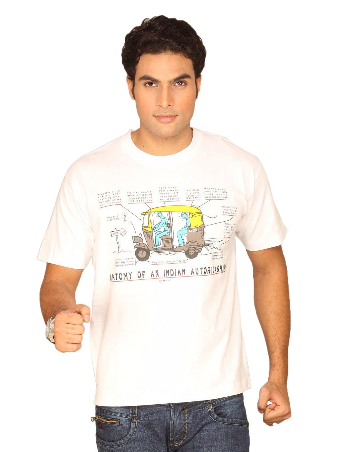 Tantra Men's Autorikshaw White T-shirt